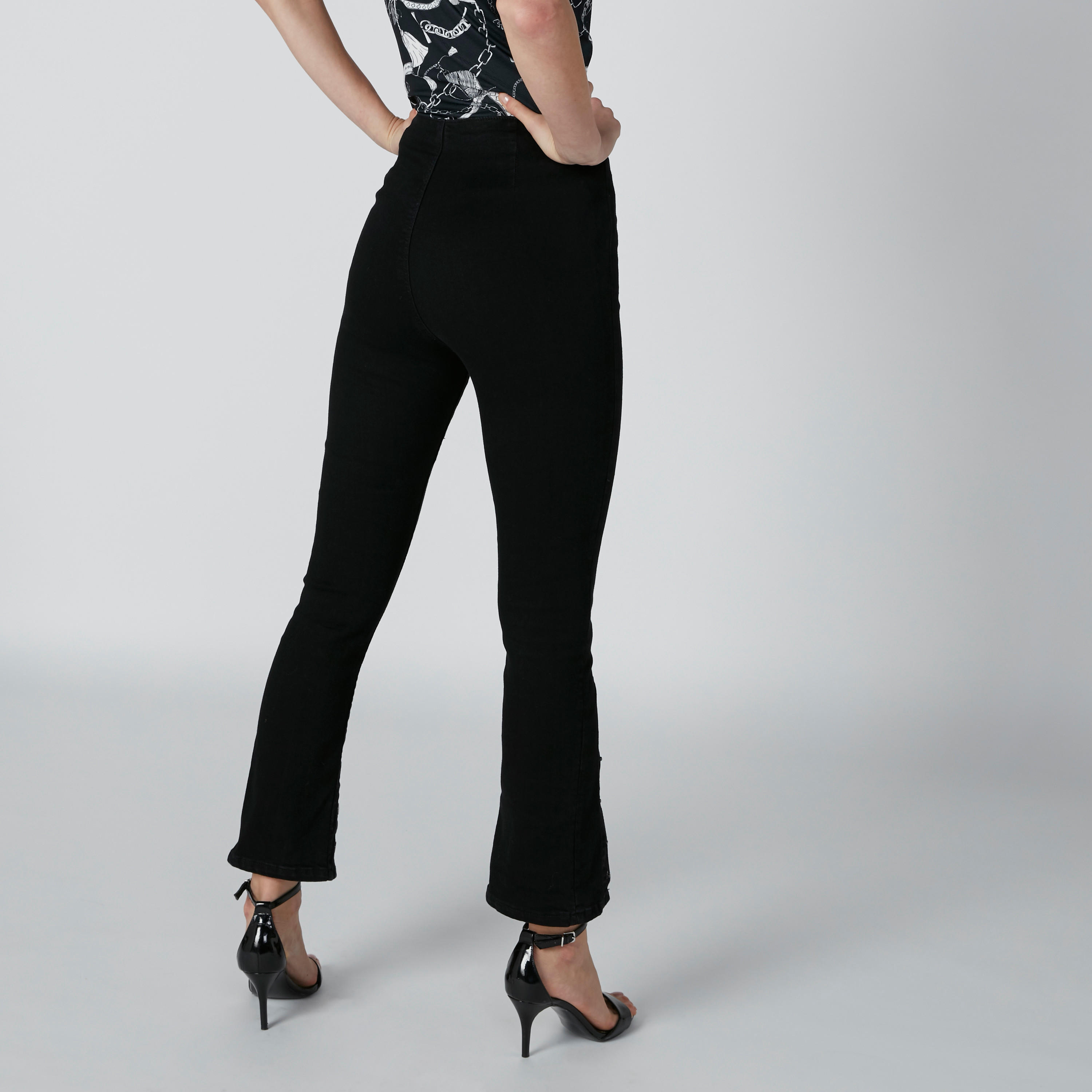 Press Button Closure Pants with Front Slits-women-clothing-bottoms-trousers-image-2