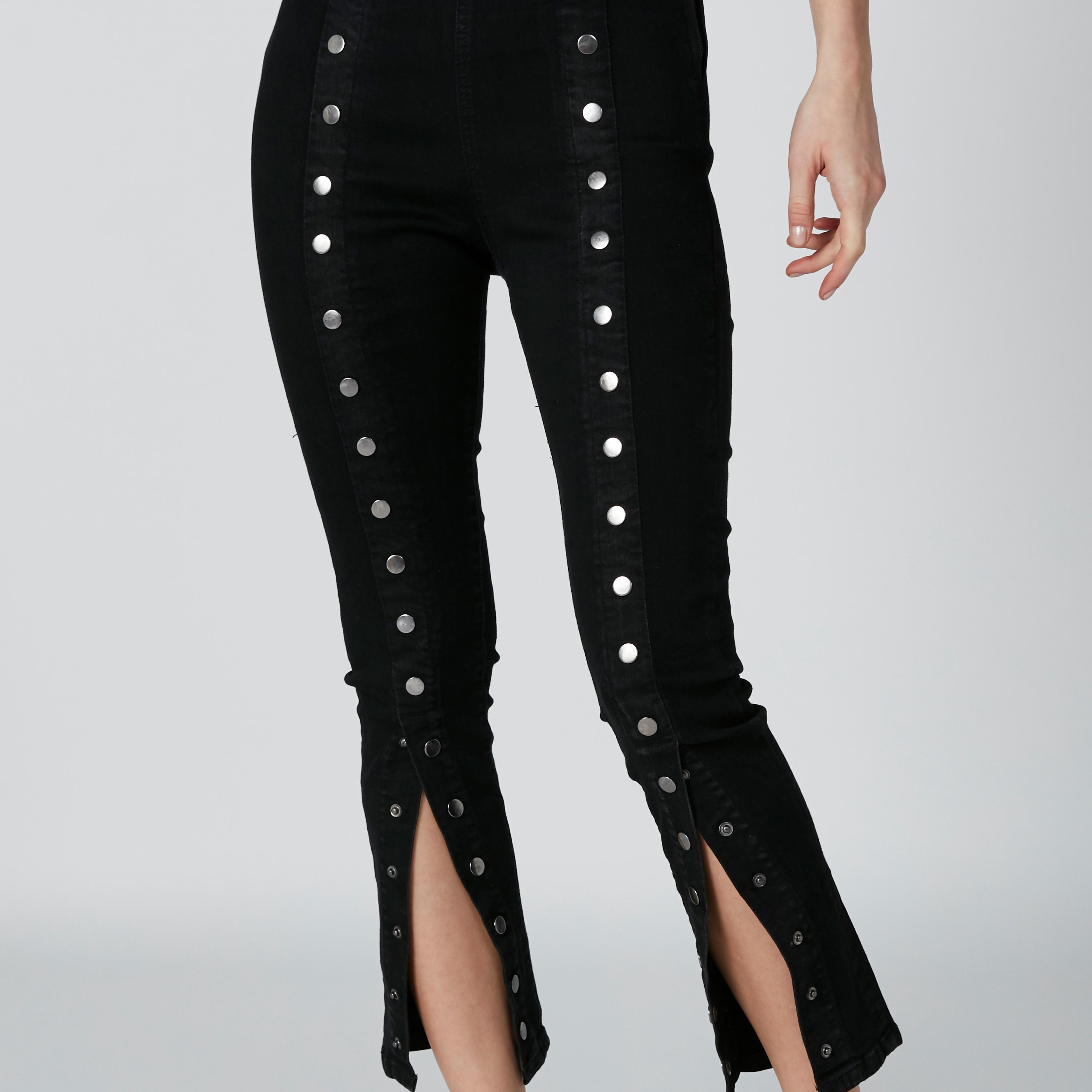 Press Button Closure Pants with Front Slits-women-clothing-bottoms-trousers-image-5