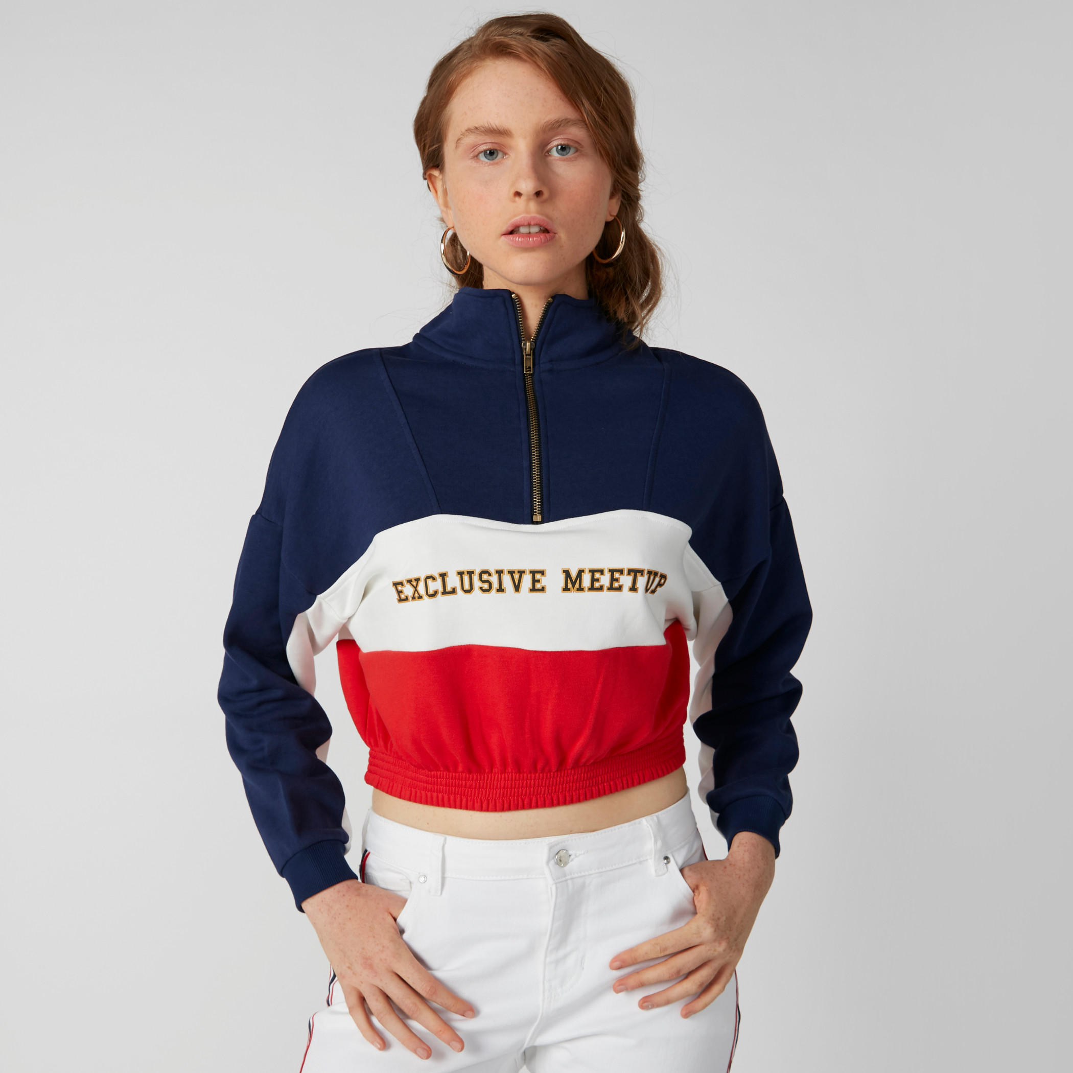 Printed Sweatshirt with High Neck and Long Sleeves-women-winterwear-hoodiesandsweatshirts-sweatshirts-image-3