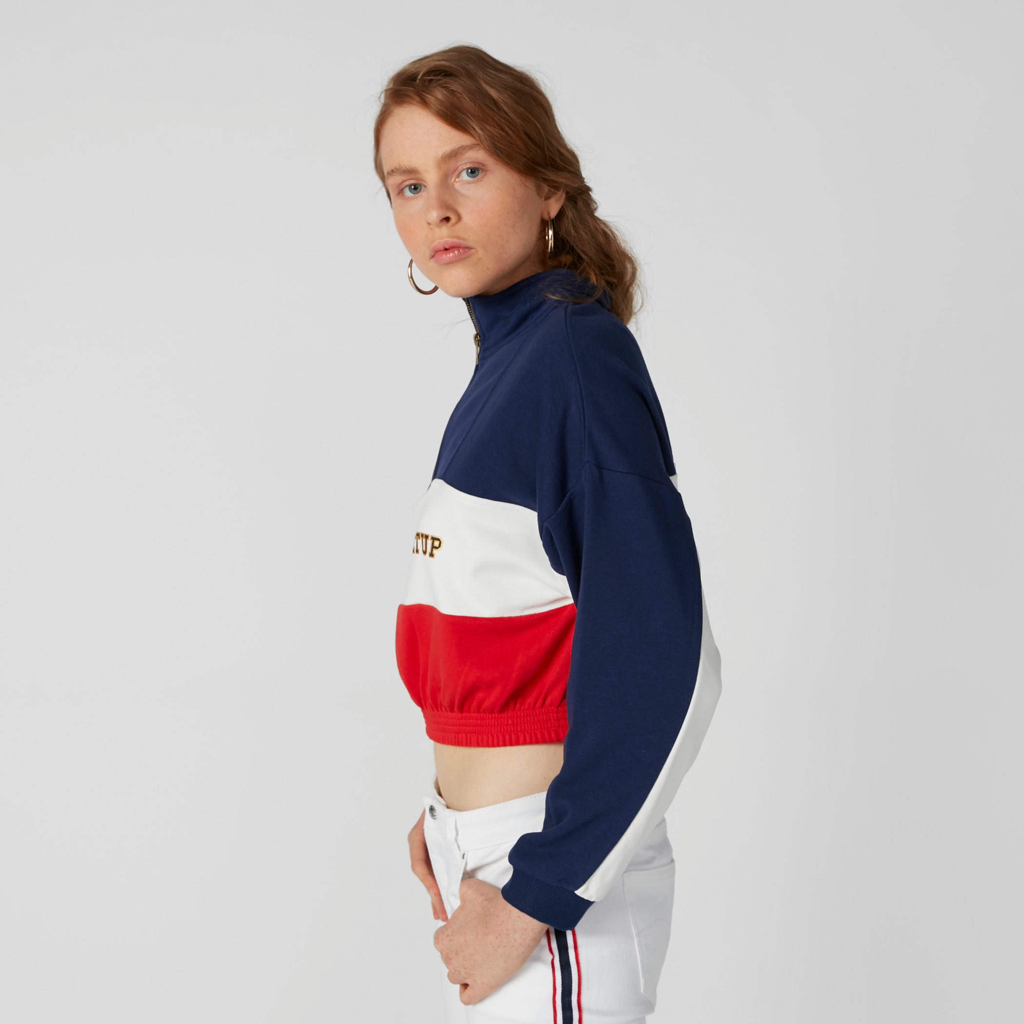 Printed Sweatshirt with High Neck and Long Sleeves-women-winterwear-hoodiesandsweatshirts-sweatshirts-image-4