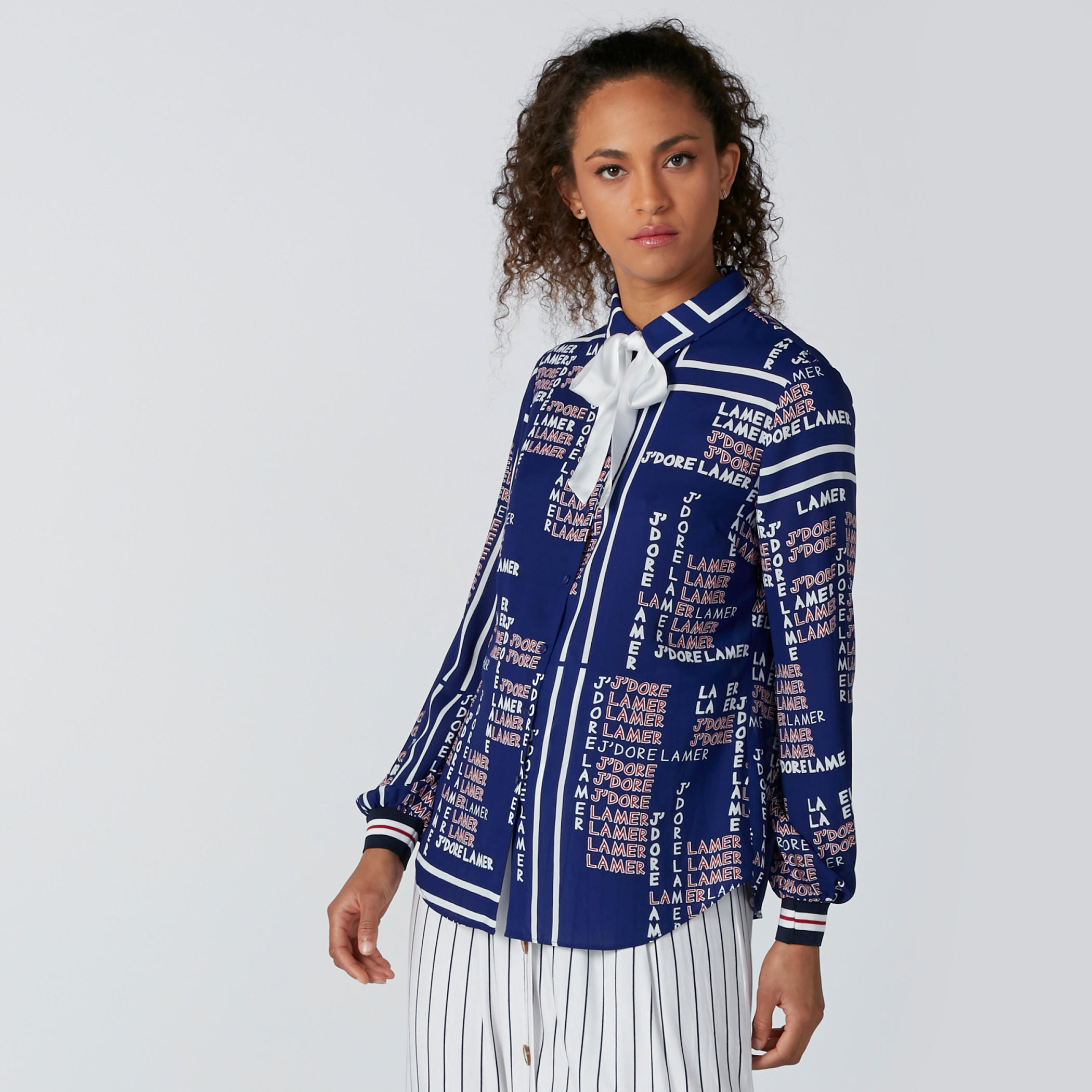 قميص بأكمام طويلة وطبعات مزيّن بفيونكة-women-clothing-shirtsandblouses-shirts-image-3