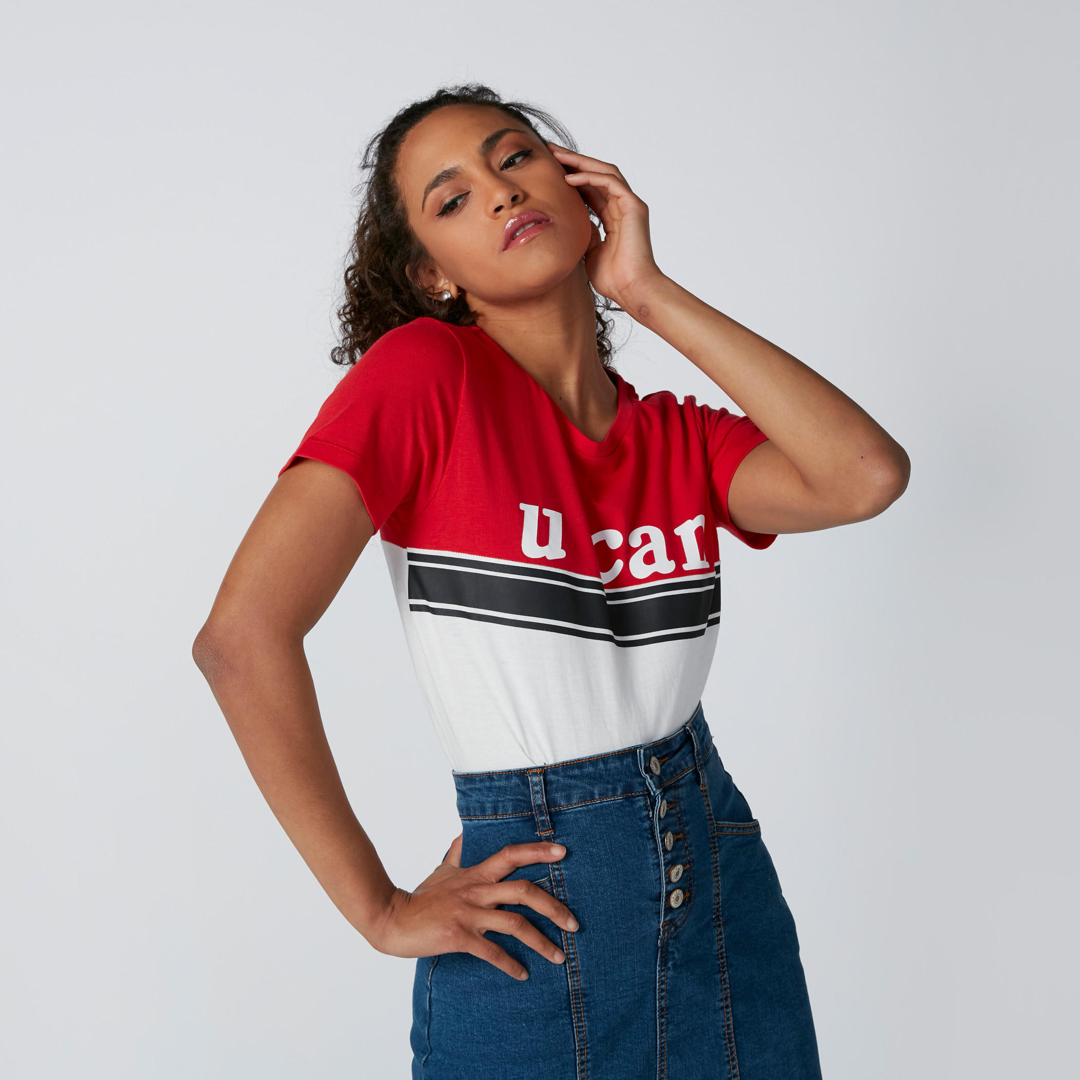 Printed T-Shirt with Round Neck-women-clothing-tshirts-image-1