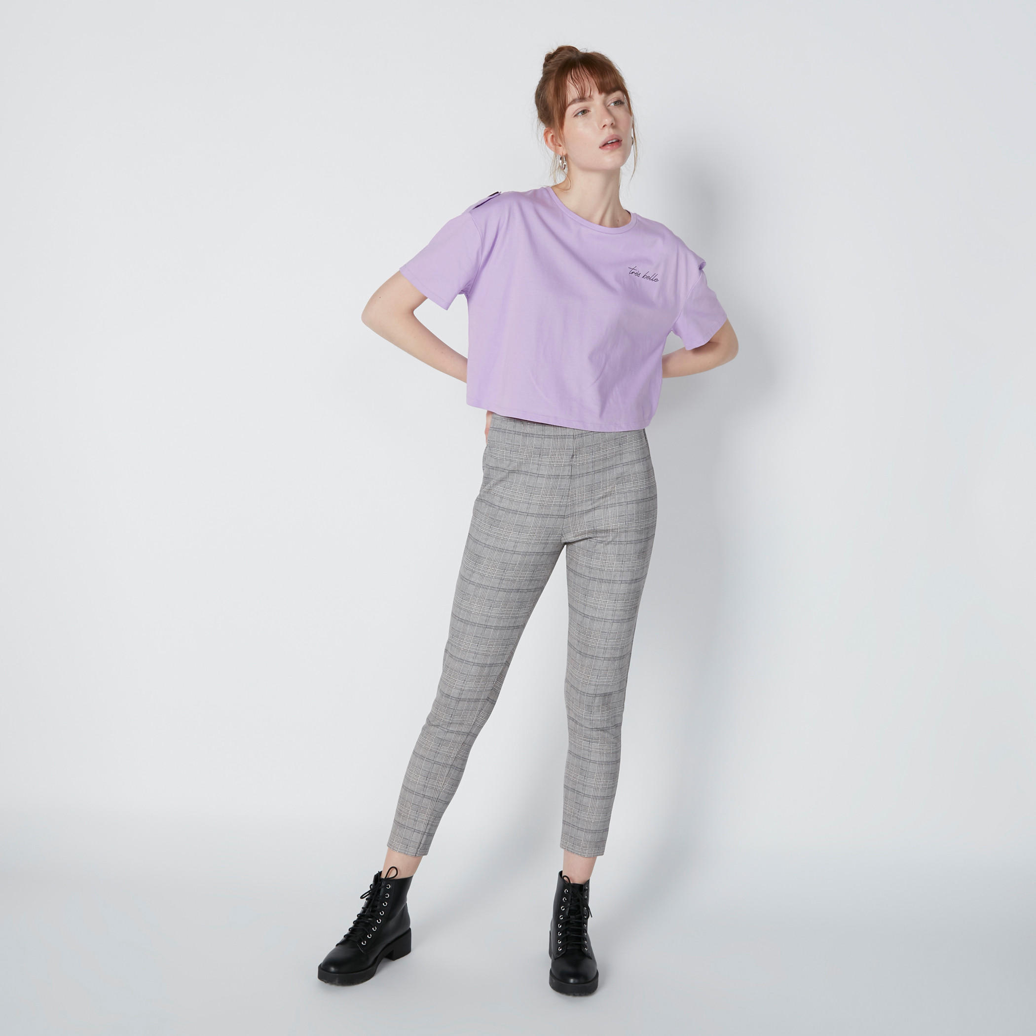 بلوزة قصيرة بأزرار وطبعات-women-clothing-tshirts-image-3