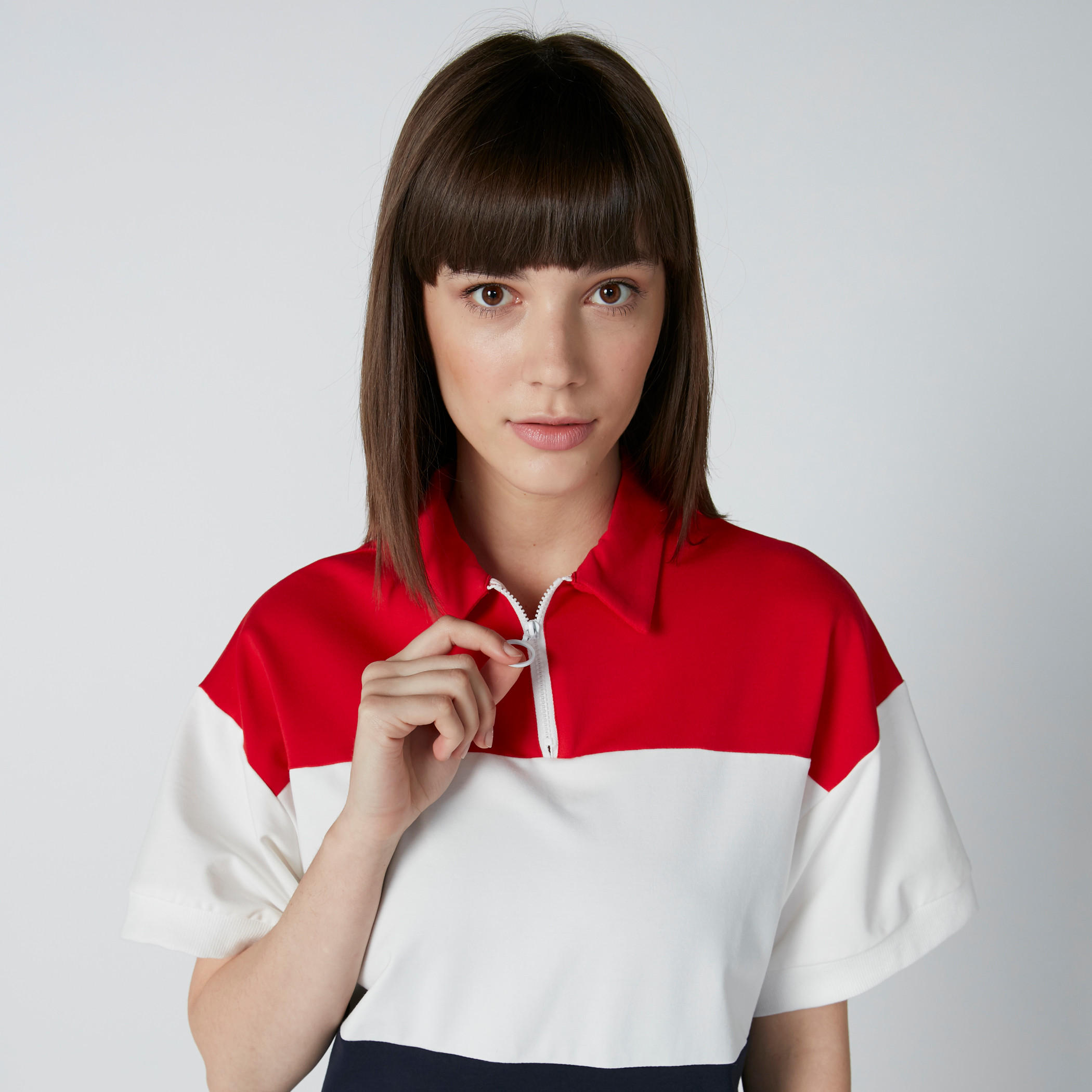 فستان تيشيرت قصير بياقة عاديّة وأكمام قصيرة-women-clothing-dresses-image-5