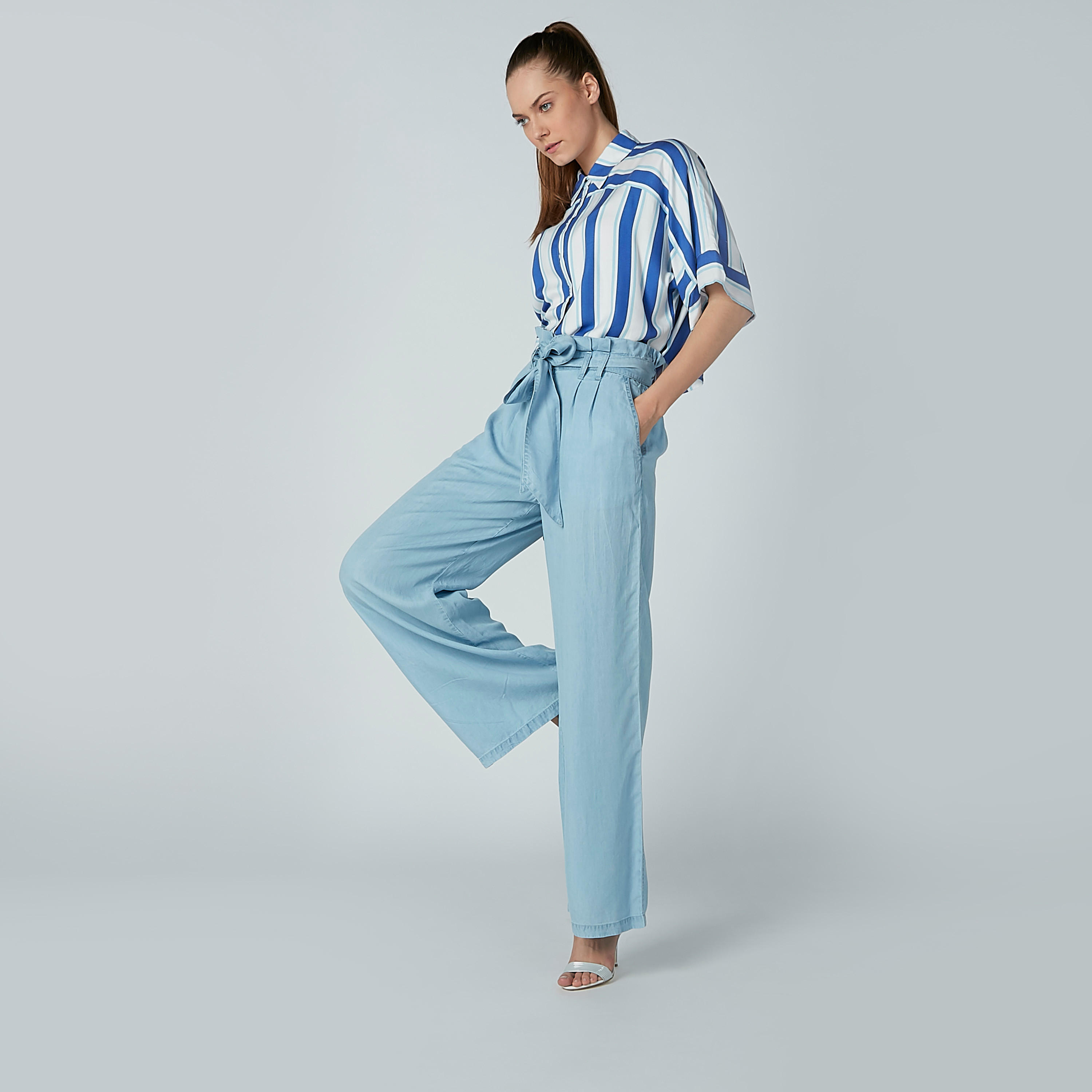 Solid Palazzo in Wide Fit with Button Closure-women-clothing-bottoms-trousers-image-1