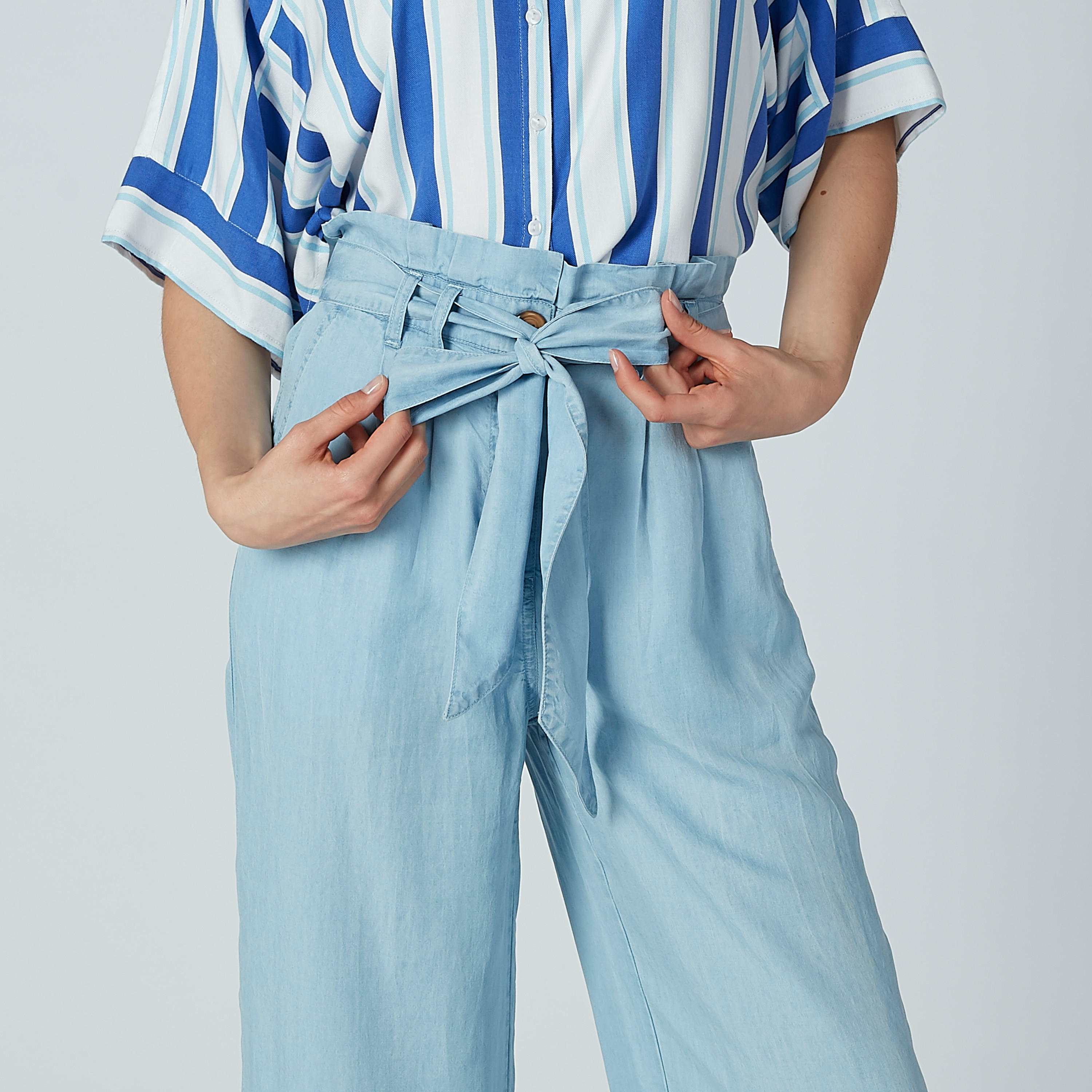 بنطال بالازو سادة بقصّة واسعة وزر إغلاق-women-clothing-bottoms-trousers-image-4