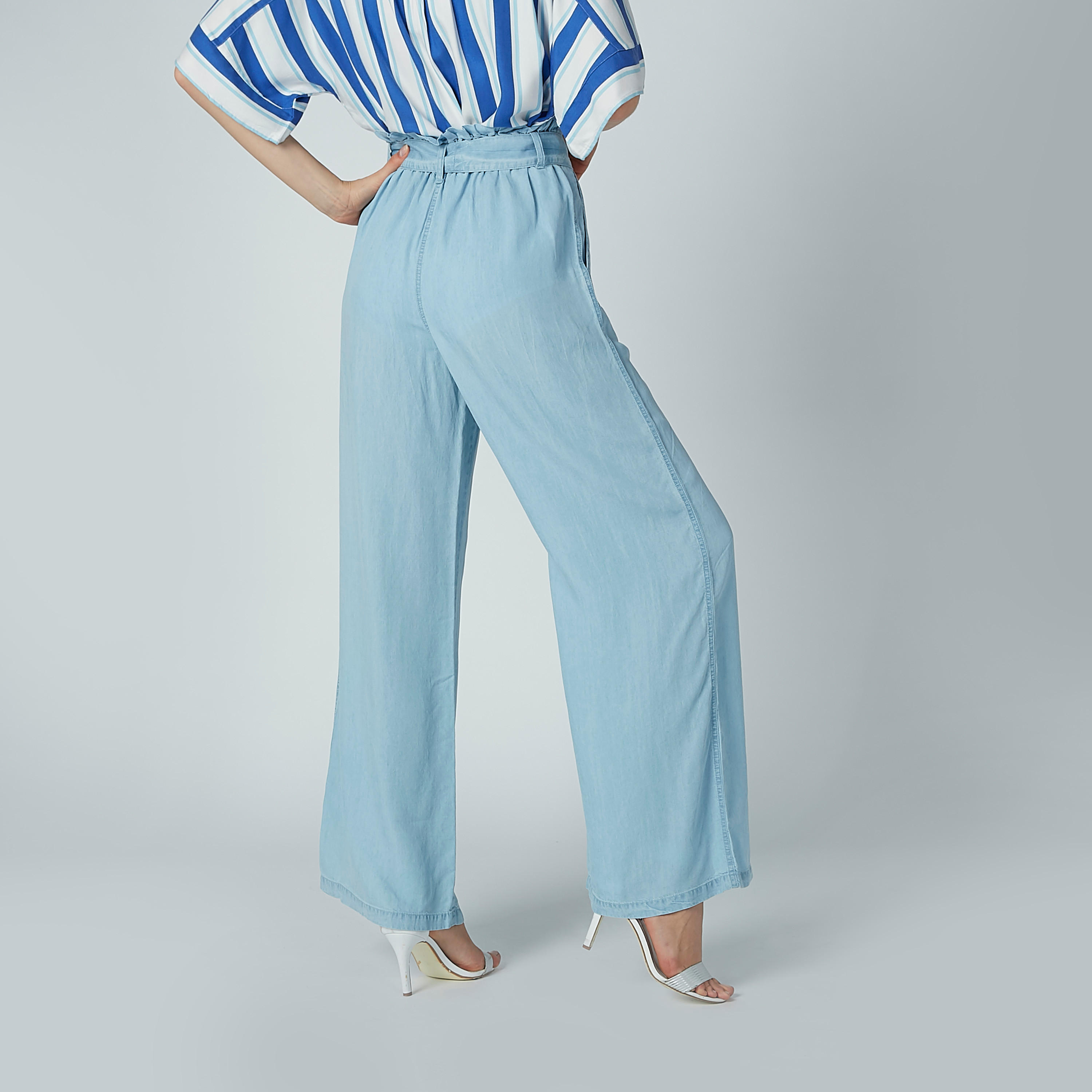 Solid Palazzo in Wide Fit with Button Closure-women-clothing-bottoms-trousers-image-4