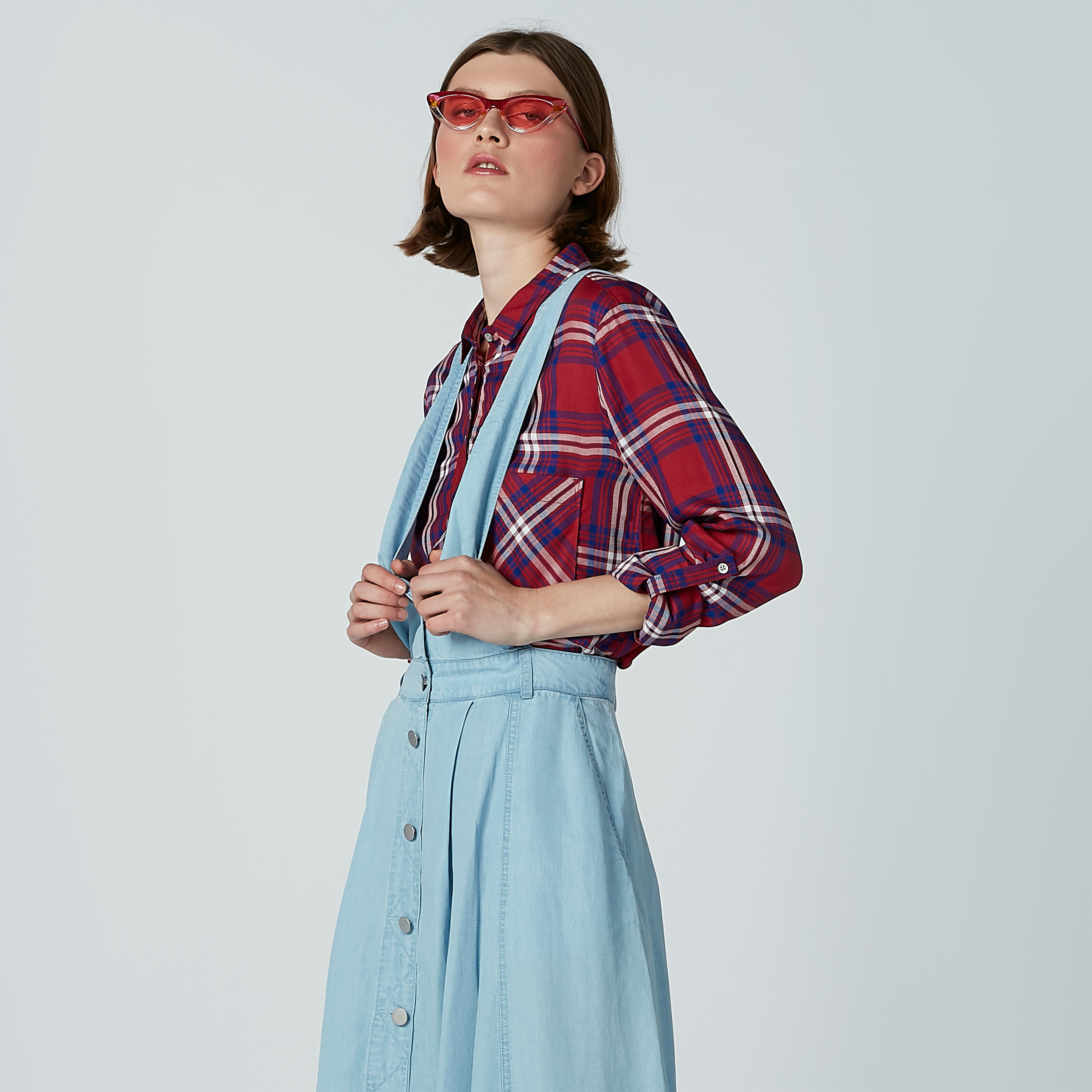 فستان مريلة إيه لاين طويل بجيوب-women-clothing-dresses-image-1