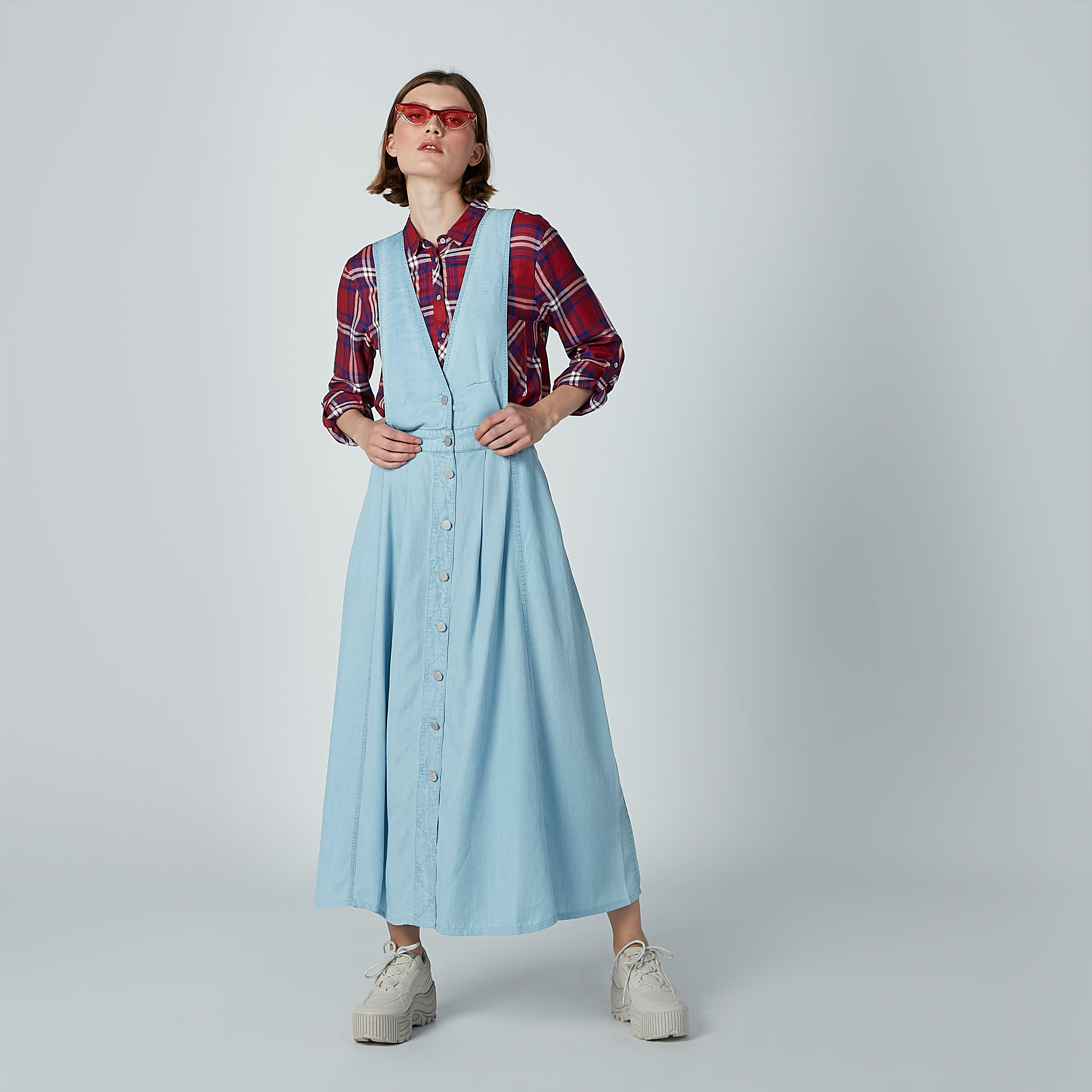 فستان مريلة إيه لاين طويل بجيوب-women-clothing-dresses-image-5