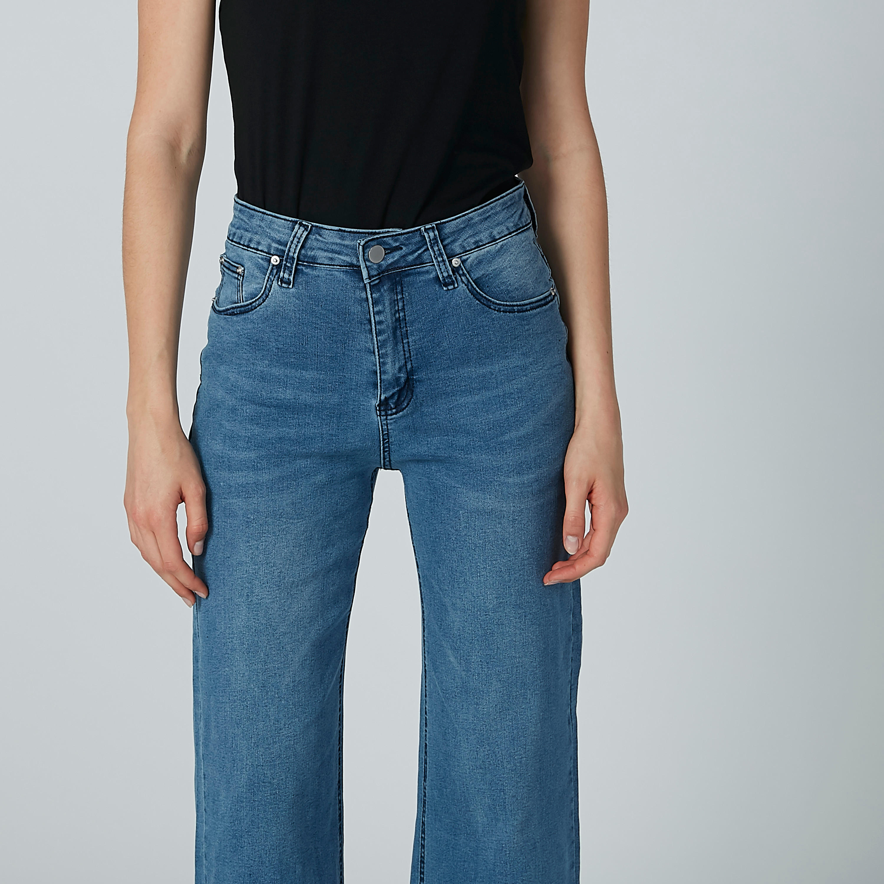 Full Length Jeans in Bootcut Fit and Button Closure-women-clothing-bottoms-jeans-image-5