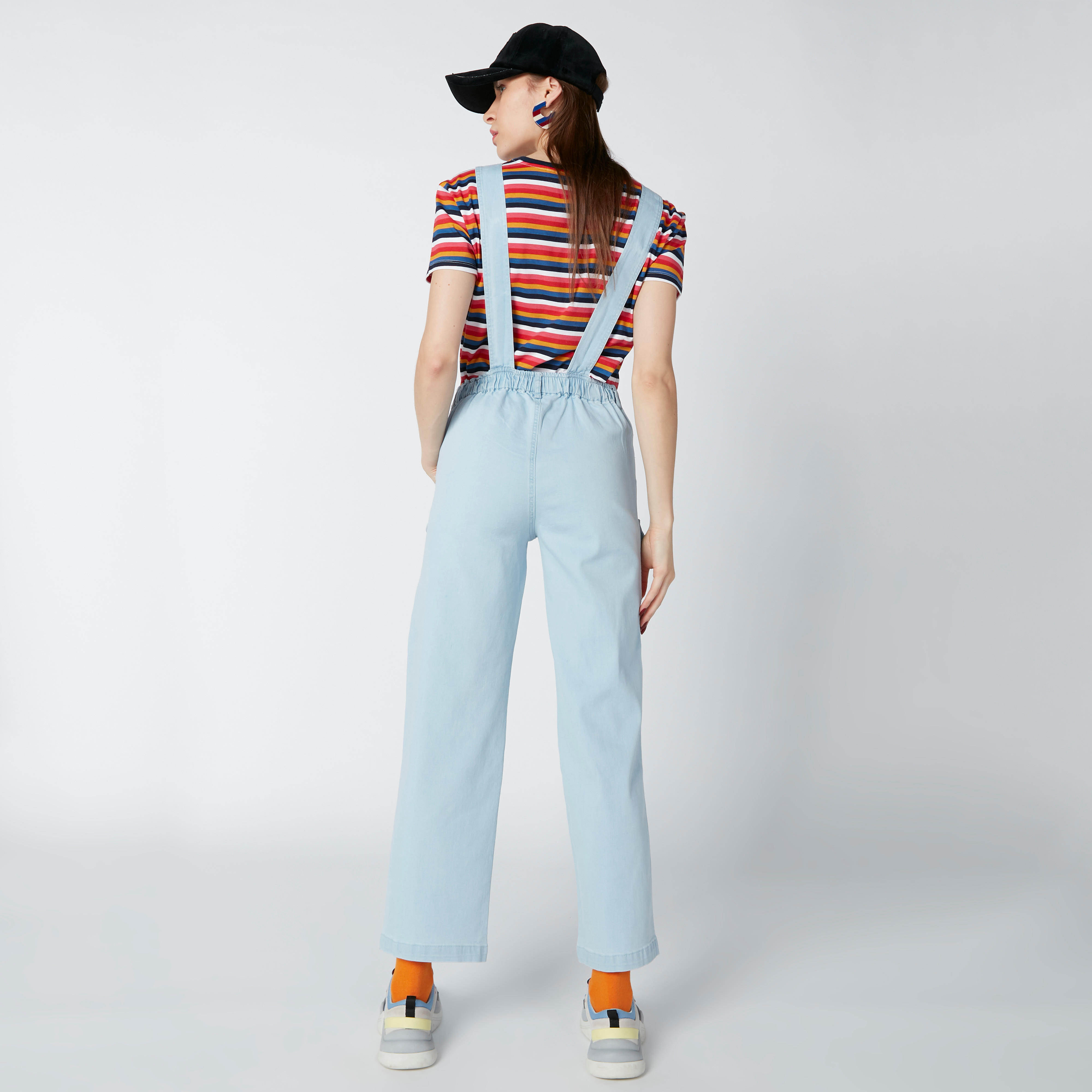 أفرول بزر إغلاق وجيوب وحلقات للحزام-women-clothing-jumpsuits-image-2