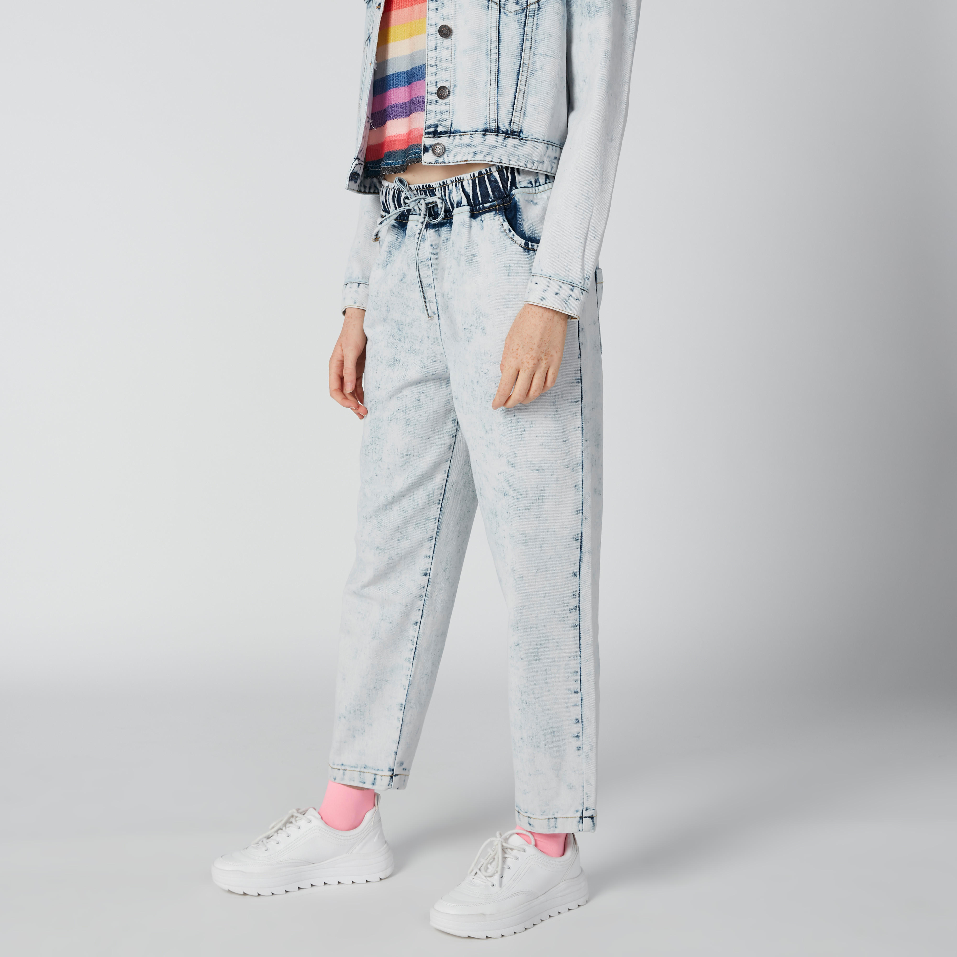 Pocket Detail Mid-Rise Jeans with Drawstring-women-clothing-bottoms-jeans-image-1
