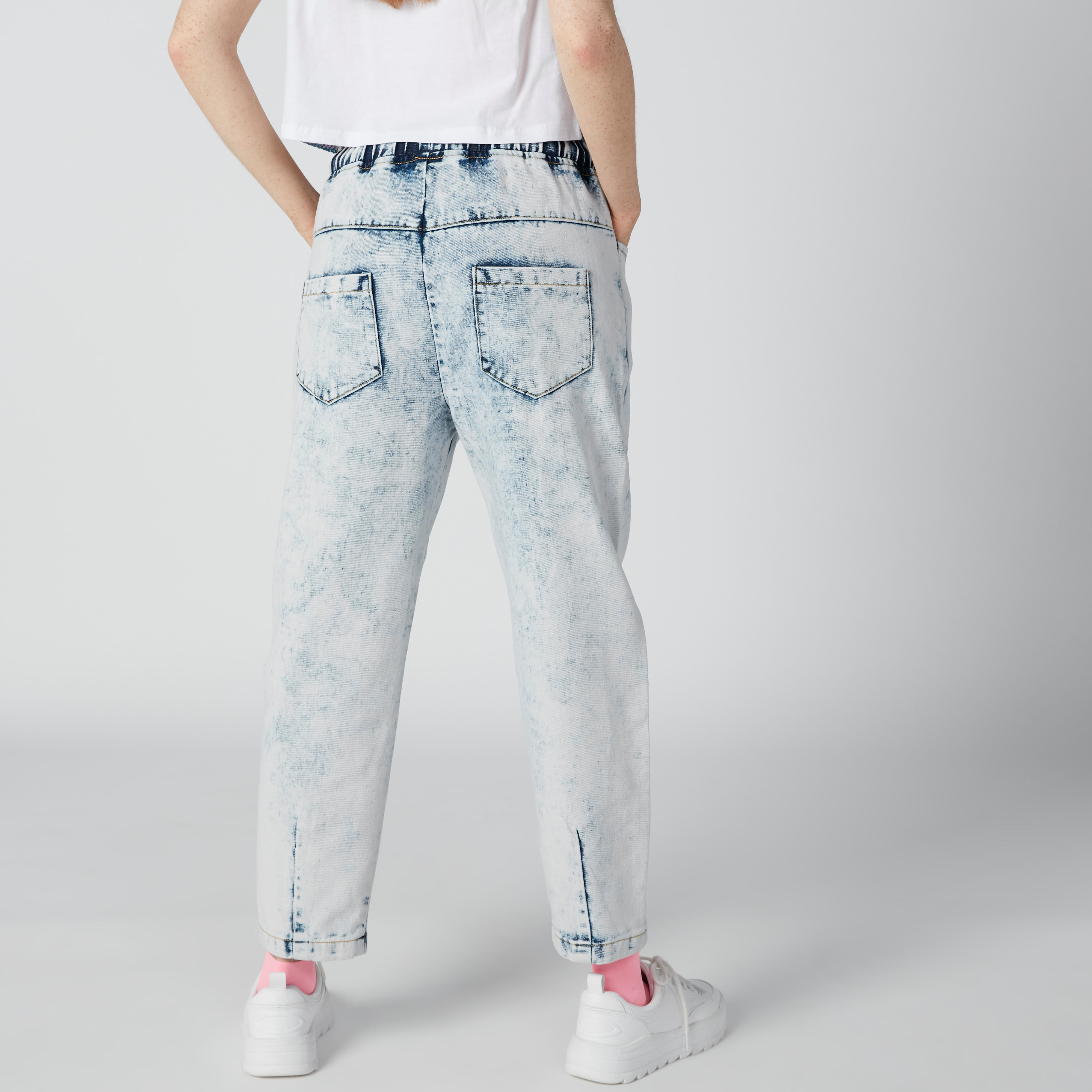 Pocket Detail Mid-Rise Jeans with Drawstring-women-clothing-bottoms-jeans-image-2