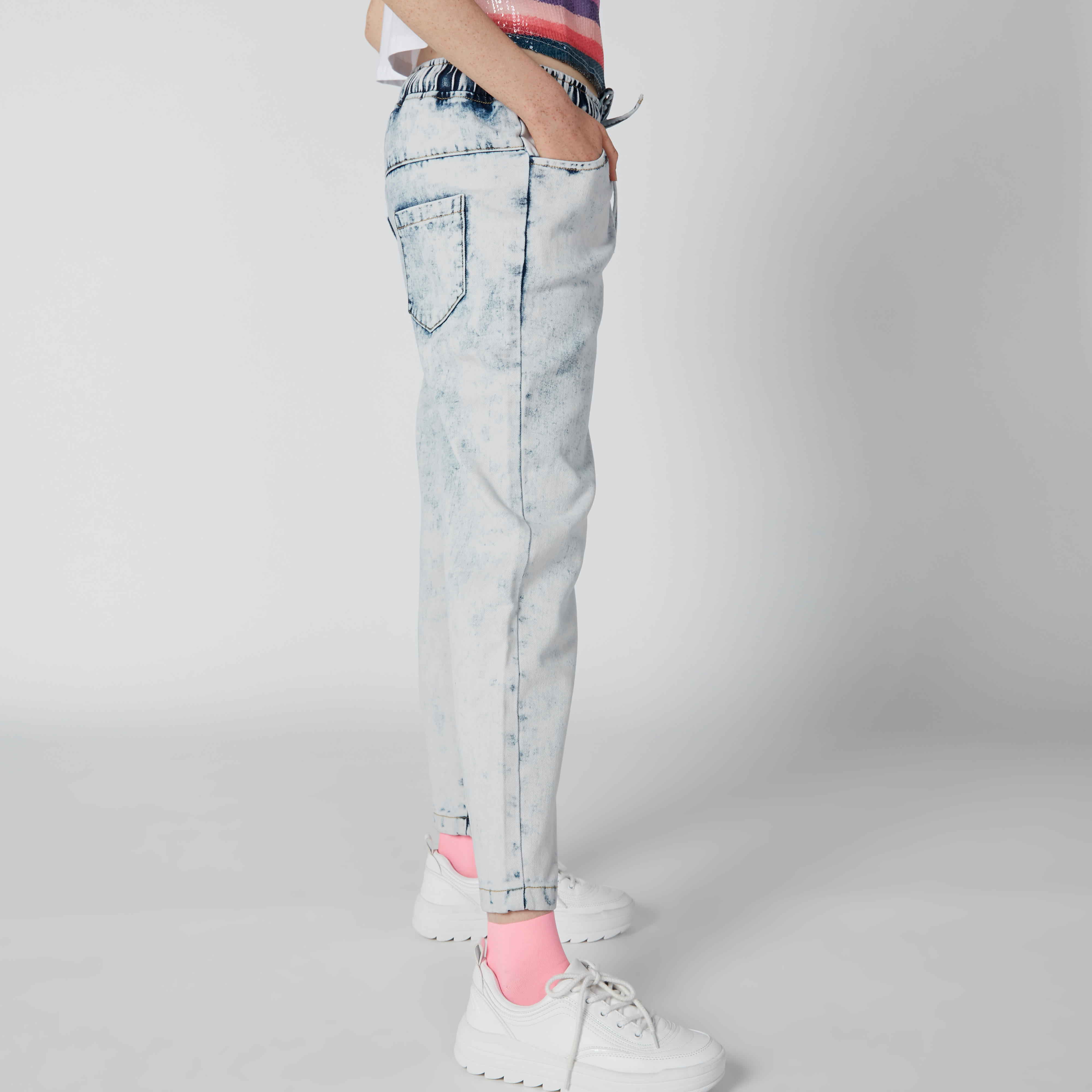 Pocket Detail Mid-Rise Jeans with Drawstring-women-clothing-bottoms-jeans-image-4