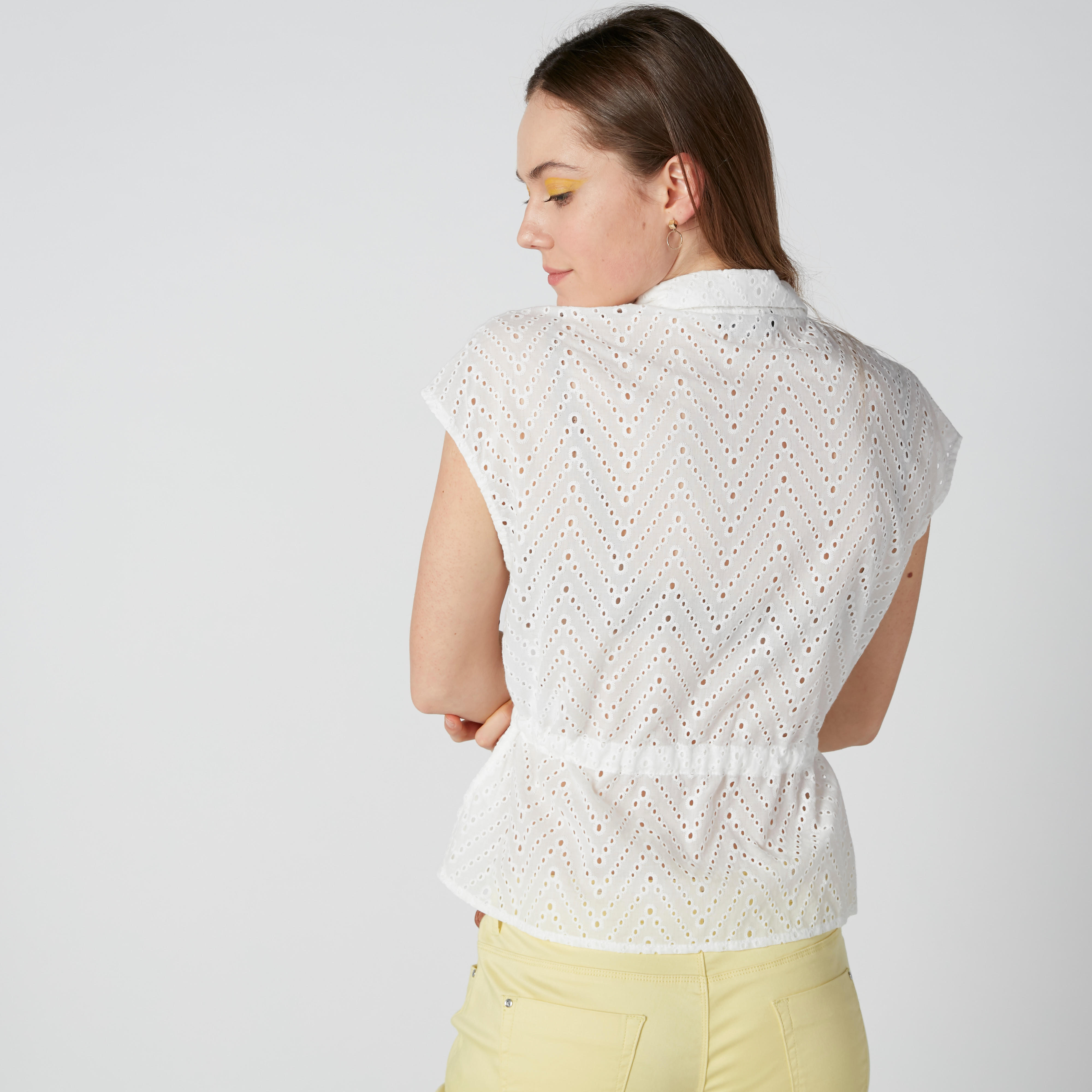 بلوزة شيفلي بسحّاب إغلاق ورباط-women-clothing-shirtsandblouses-blouses-image-2