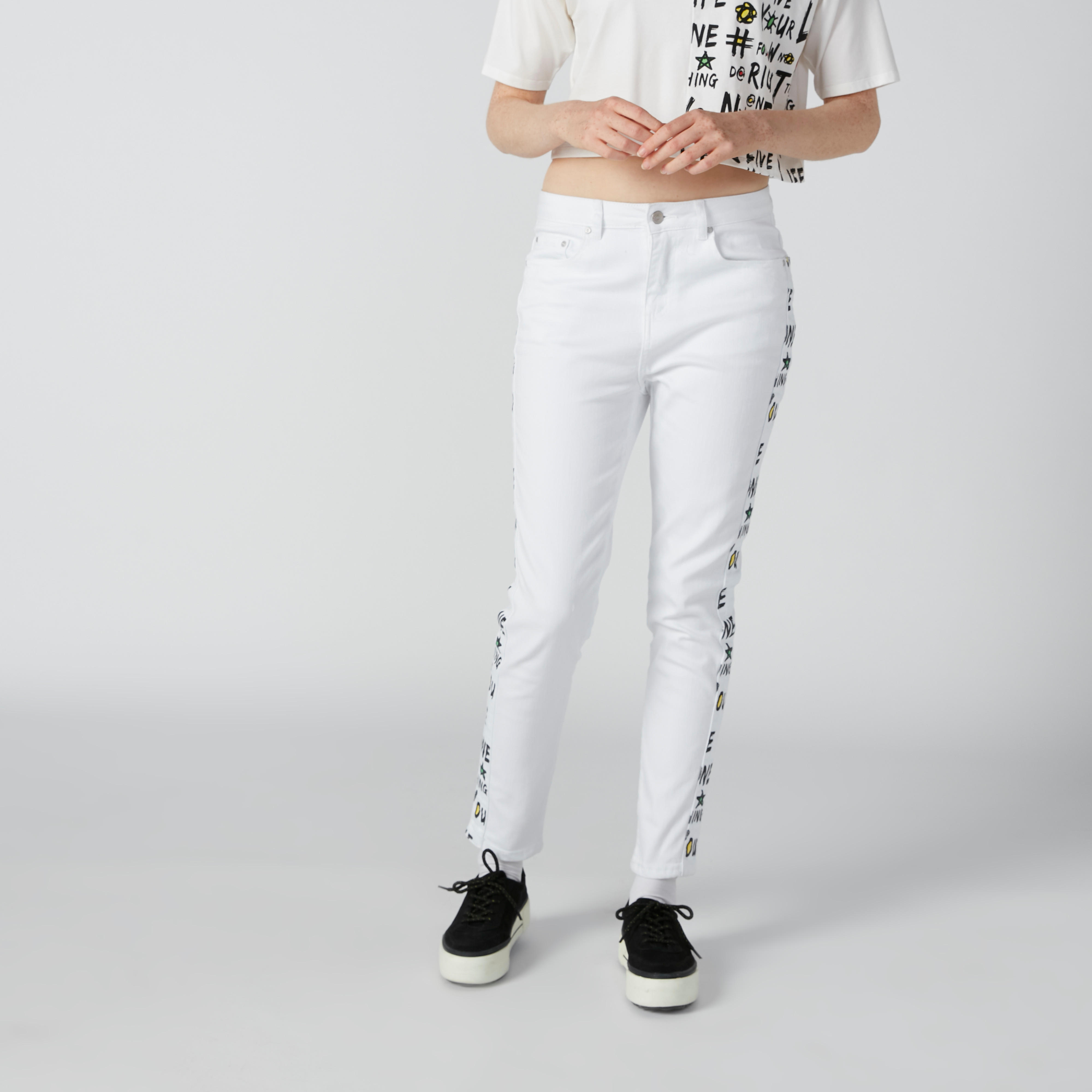 Full Length High Waist Jeans in Regular Fit with Printed Tape Detail-women-clothing-bottoms-jeans-image-2