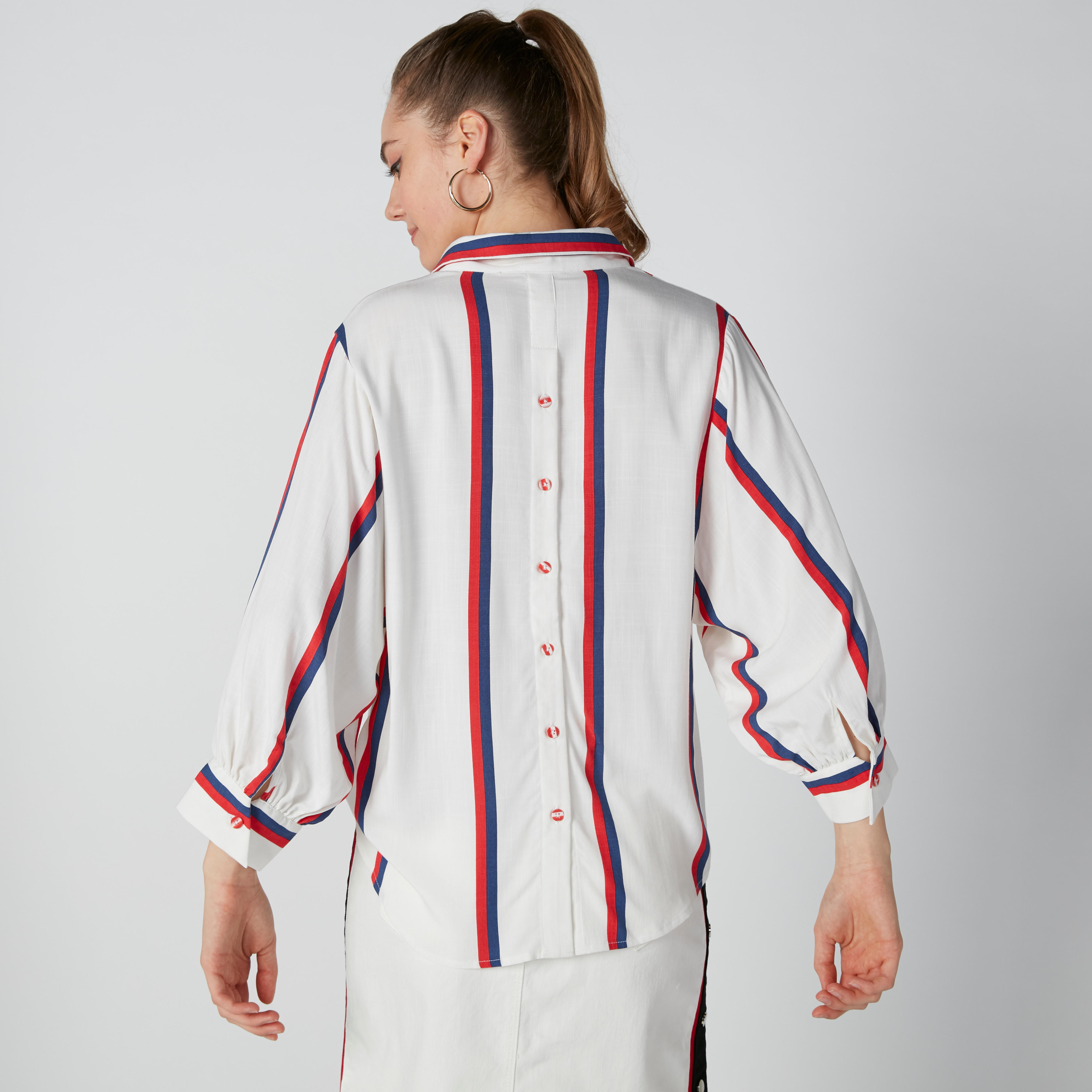 Striped Top in Relaxed Fit with Button Detail-women-clothing-shirtsandblouses-blouses-image-3