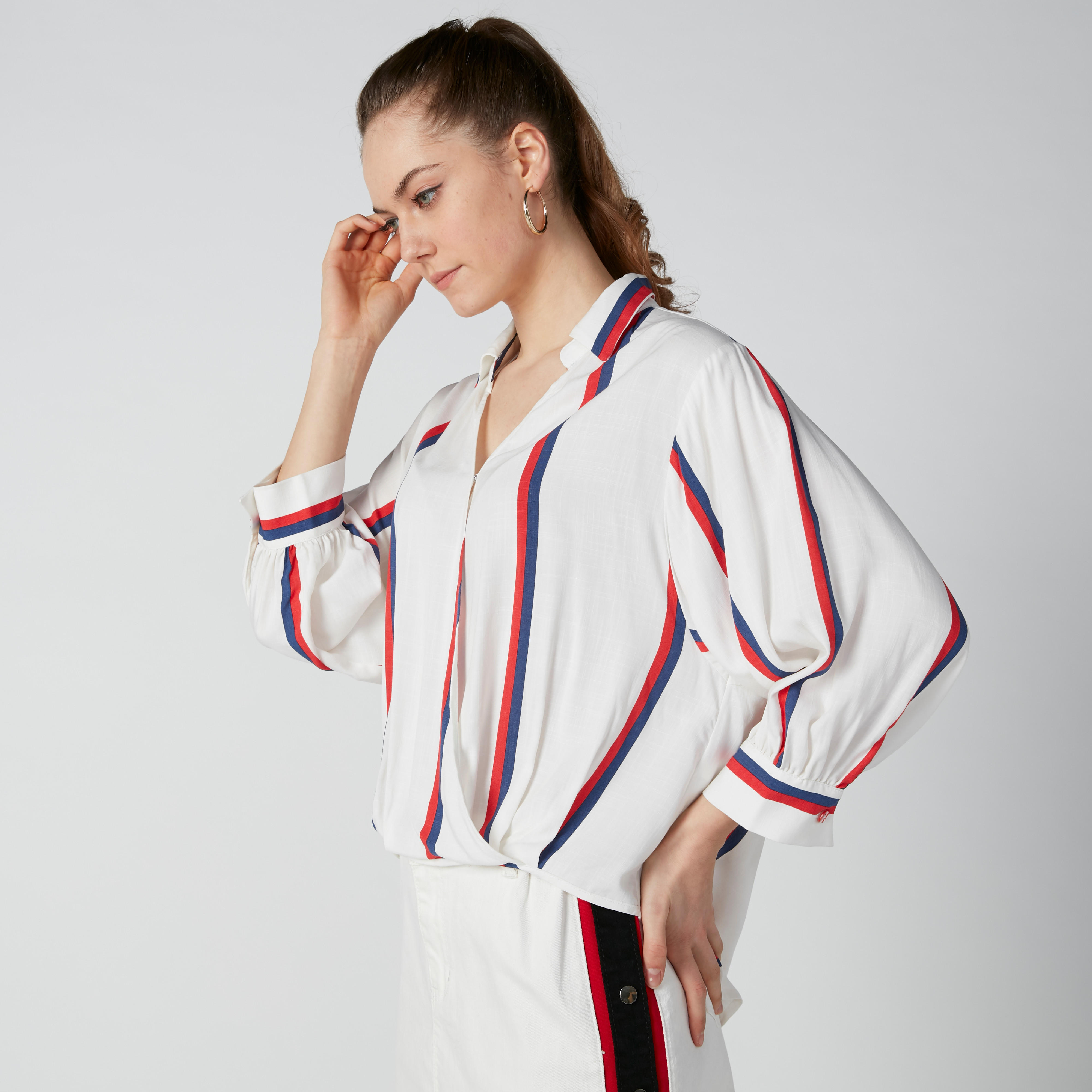 Striped Top in Relaxed Fit with Button Detail-women-clothing-shirtsandblouses-blouses-image-4