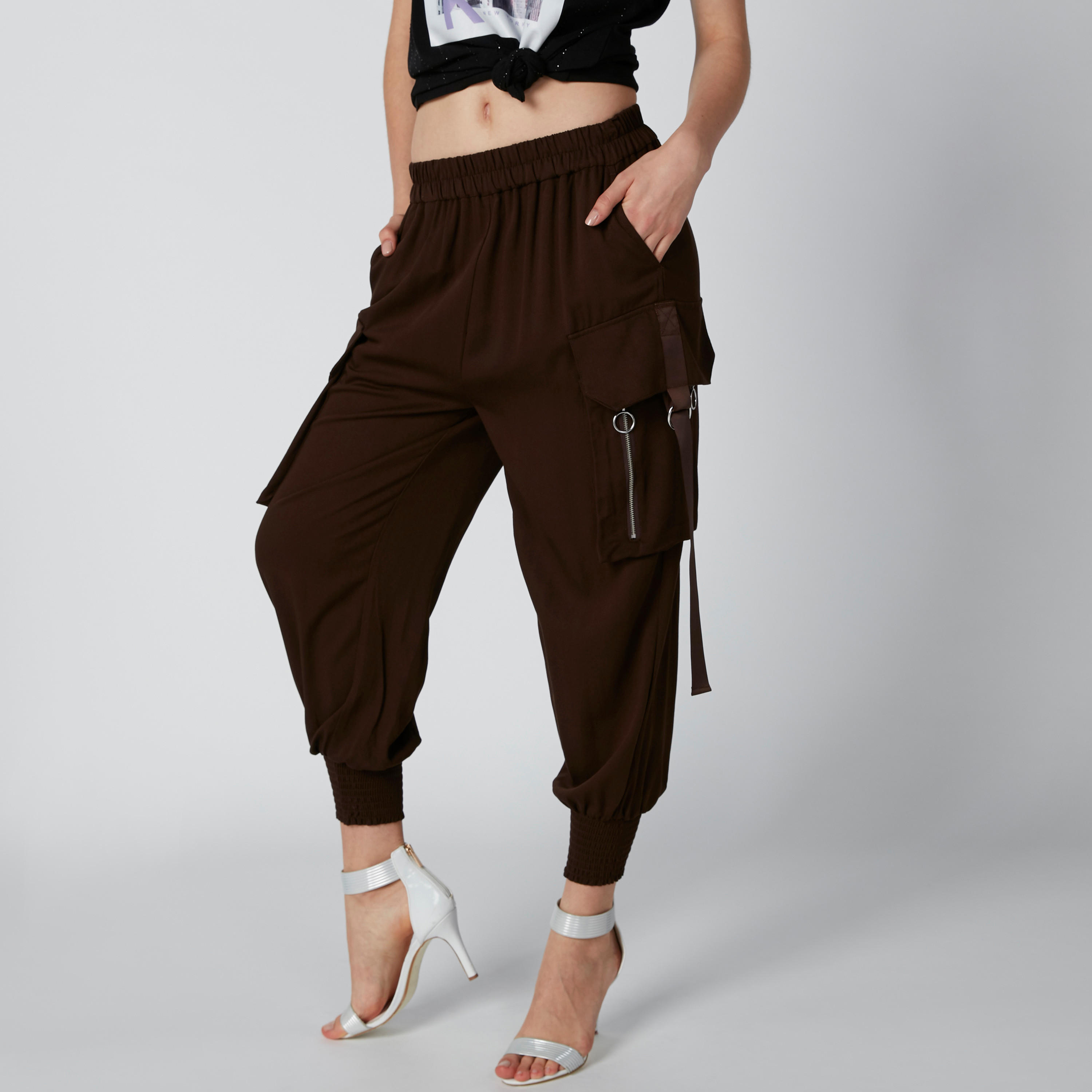 Pocket Detail Jog Pants with Zip Closure-women-clothing-bottoms-joggers-image-1