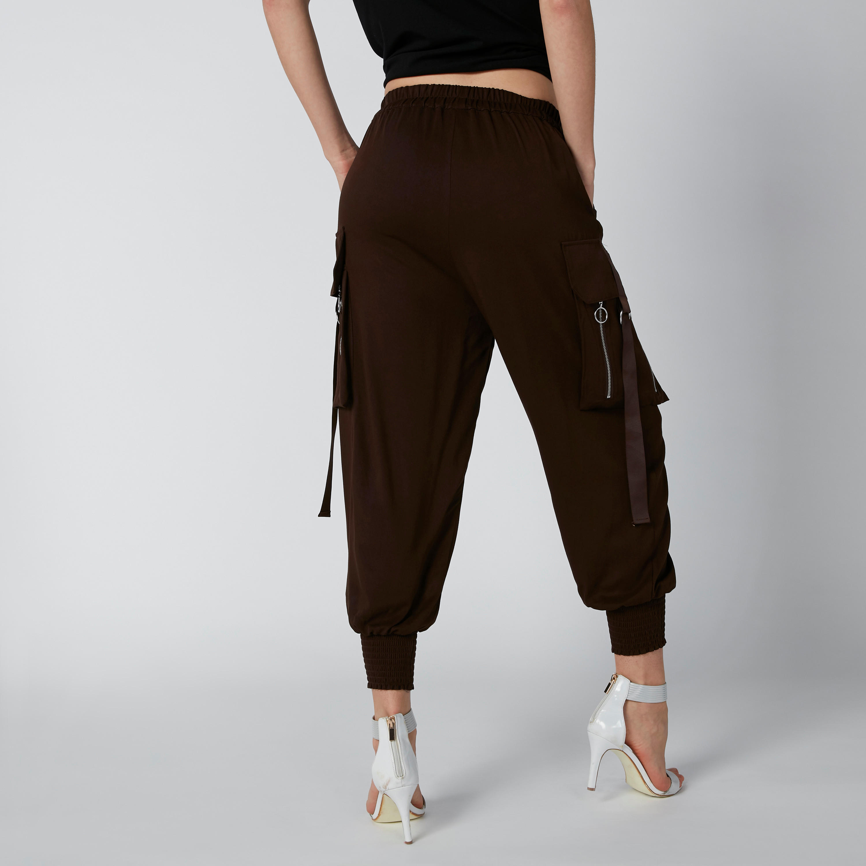 Pocket Detail Jog Pants with Zip Closure-women-clothing-bottoms-joggers-image-2