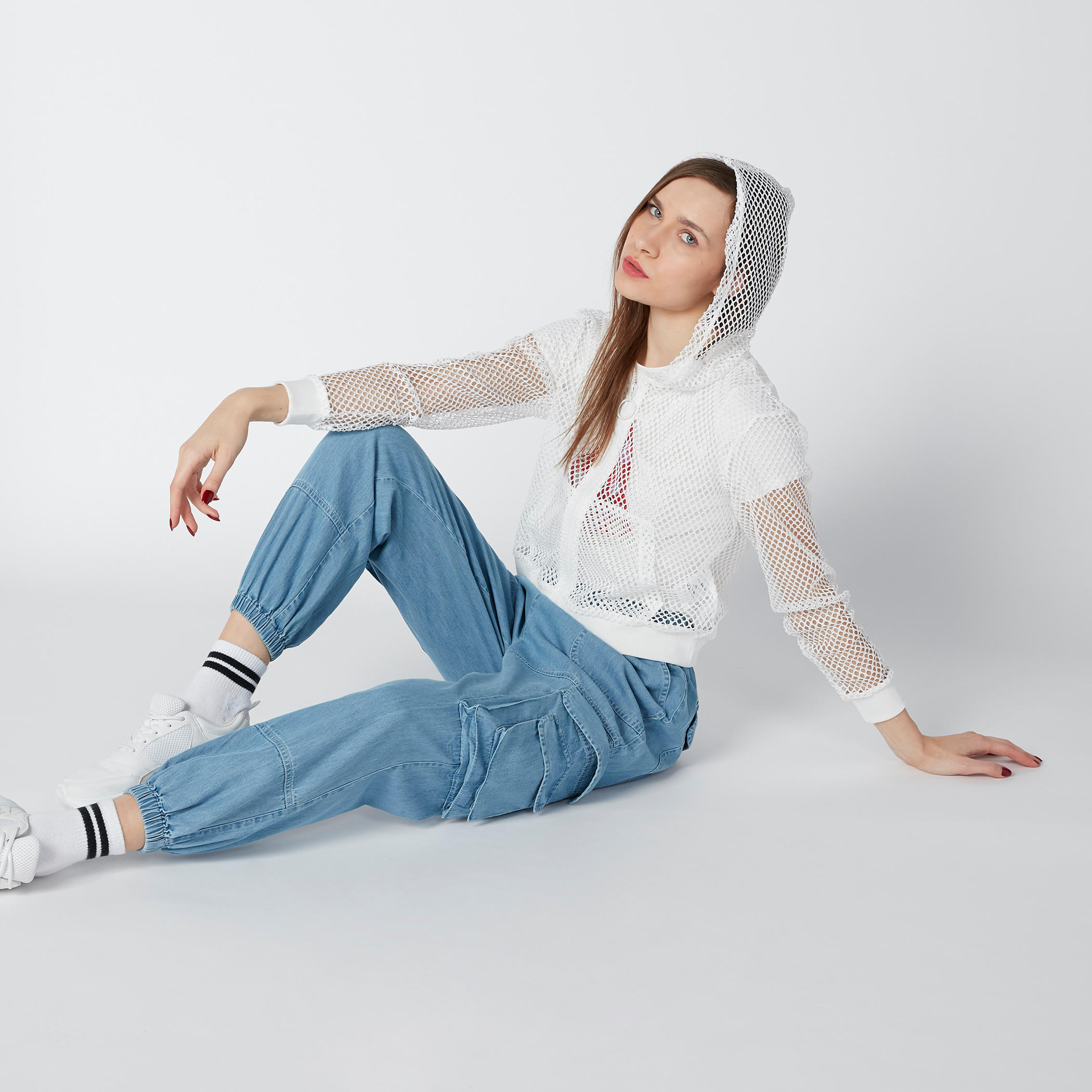 بنطال رياضي بخصر مطّاطي وجيوب-women-clothing-bottoms-joggers-image-2
