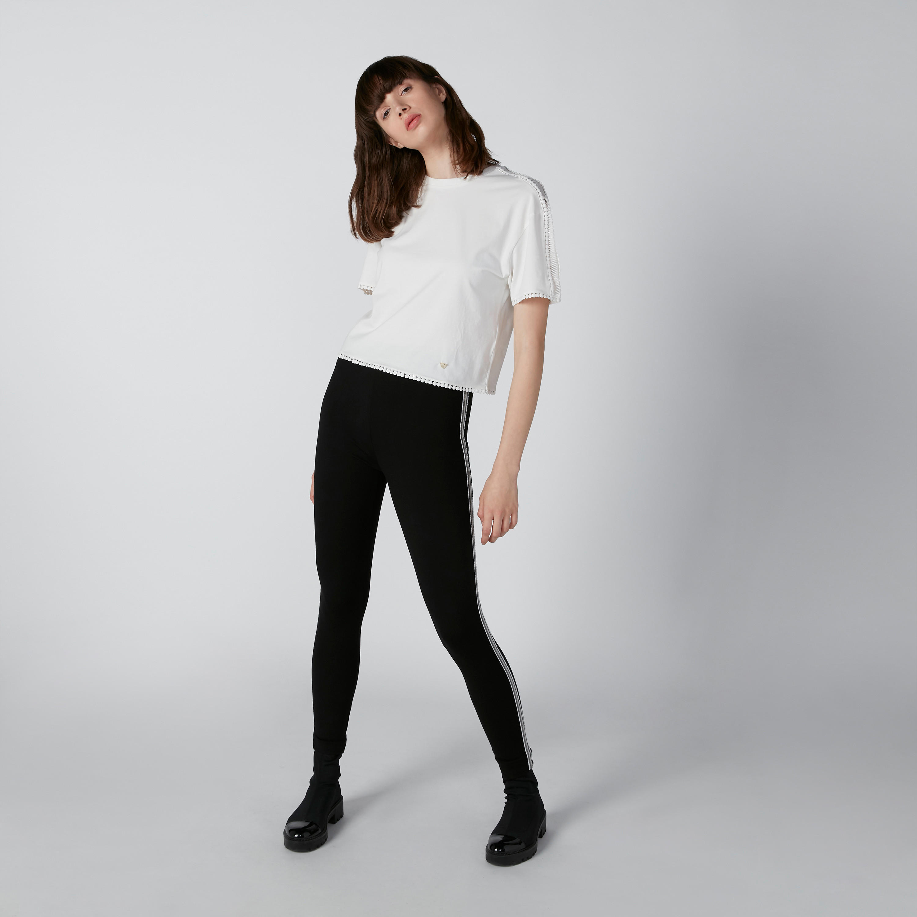 بنطال ليقنز بقصّة سليم وخصر مرتفع وشريطة ترتر-women-clothing-bottoms-leggings-image-1
