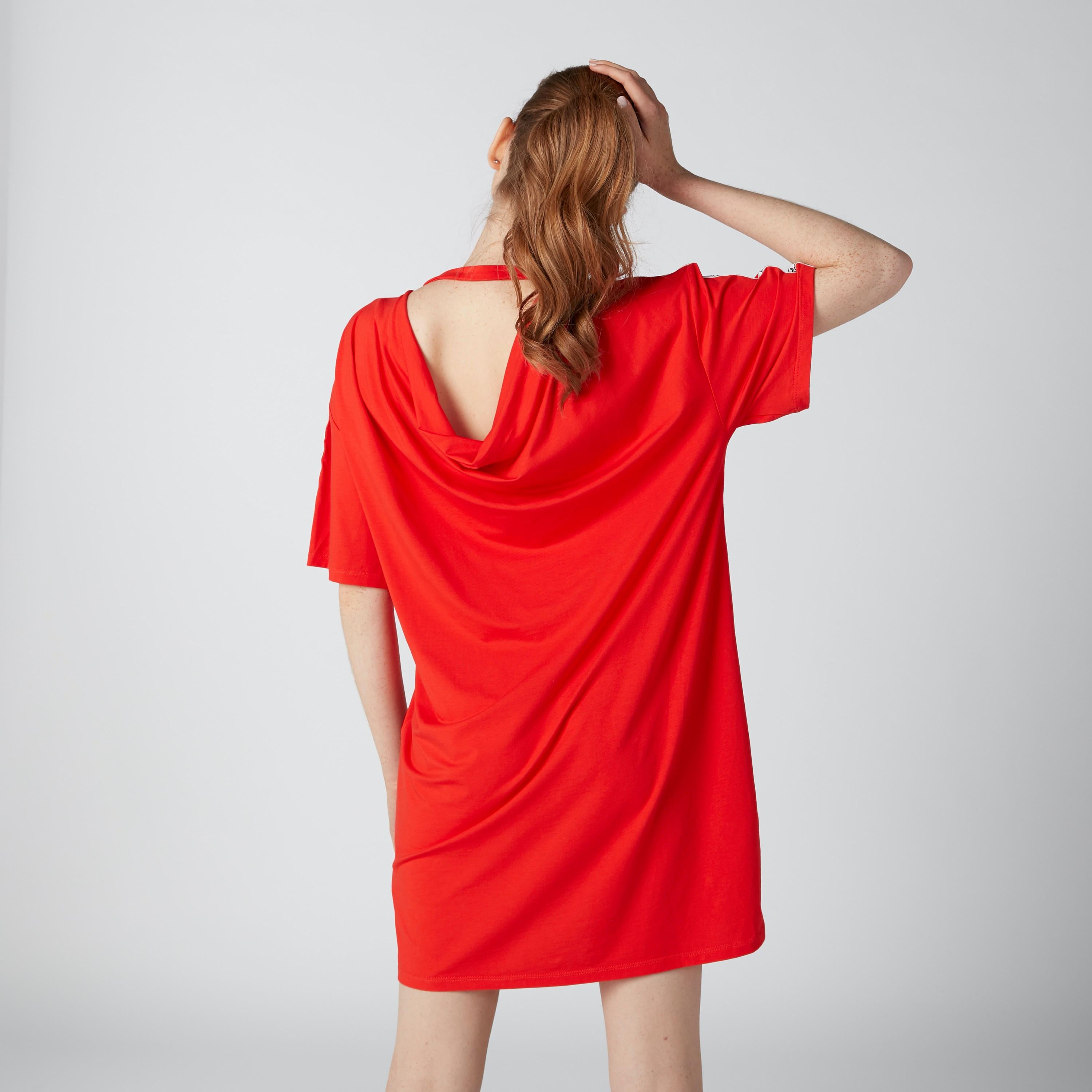 فستان تيشيرت قصير بأكمام قصيرة وشريطة وطبعات-women-clothing-dresses-image-2