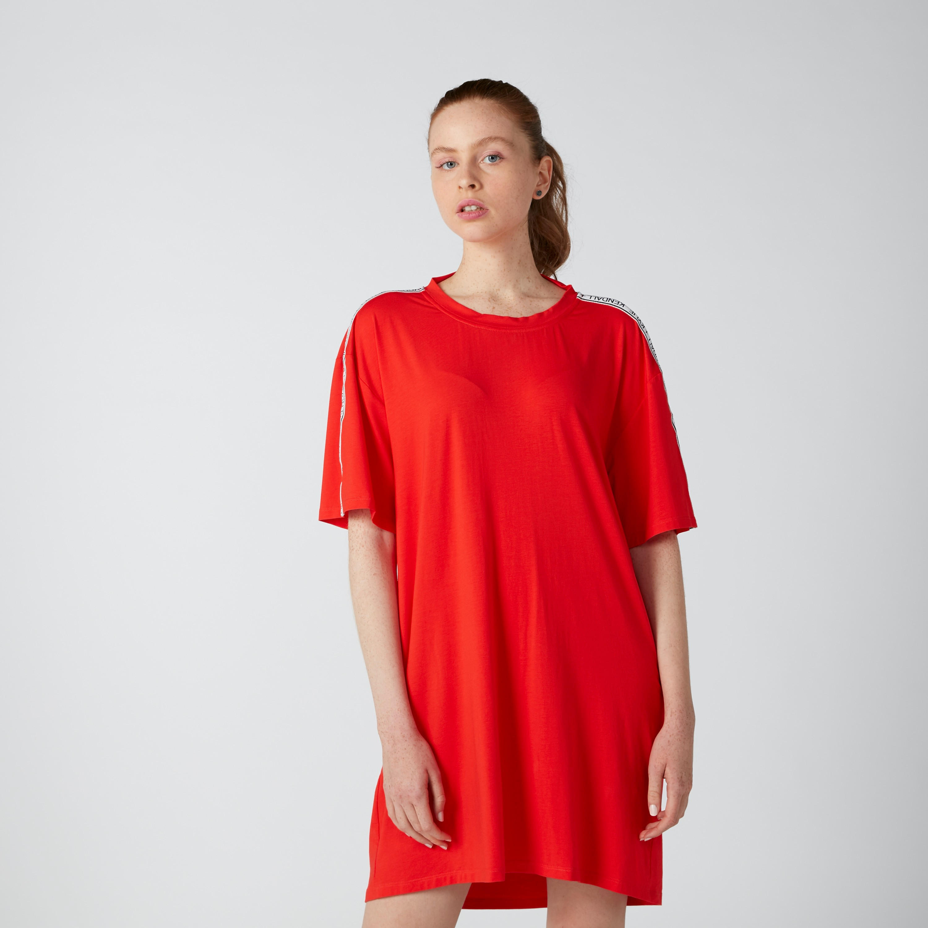 فستان تيشيرت قصير بأكمام قصيرة وشريطة وطبعات-women-clothing-dresses-image-3