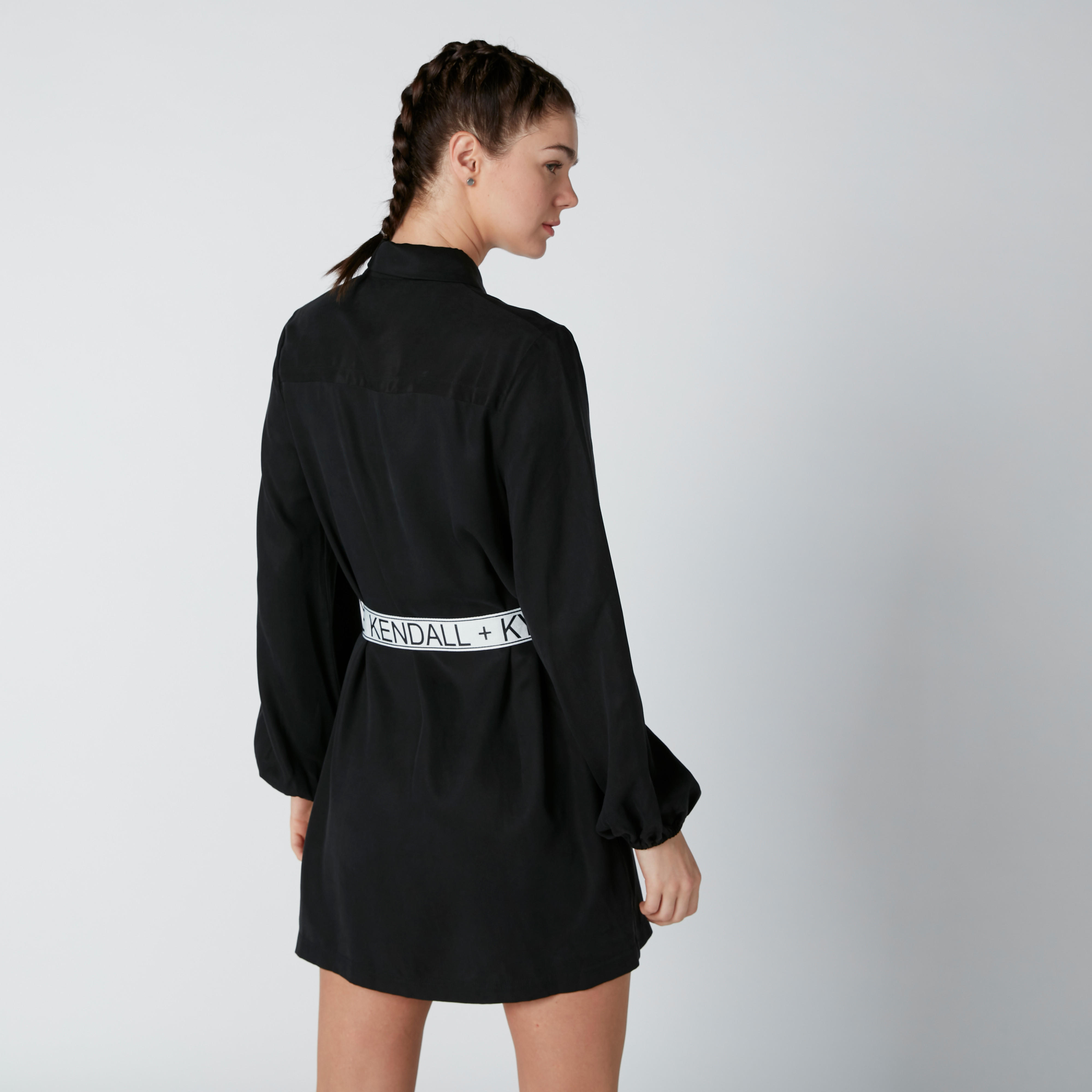 فستان قميص قصير بأكمام طويلة وحزام بطبعات-women-clothing-dresses-image-2
