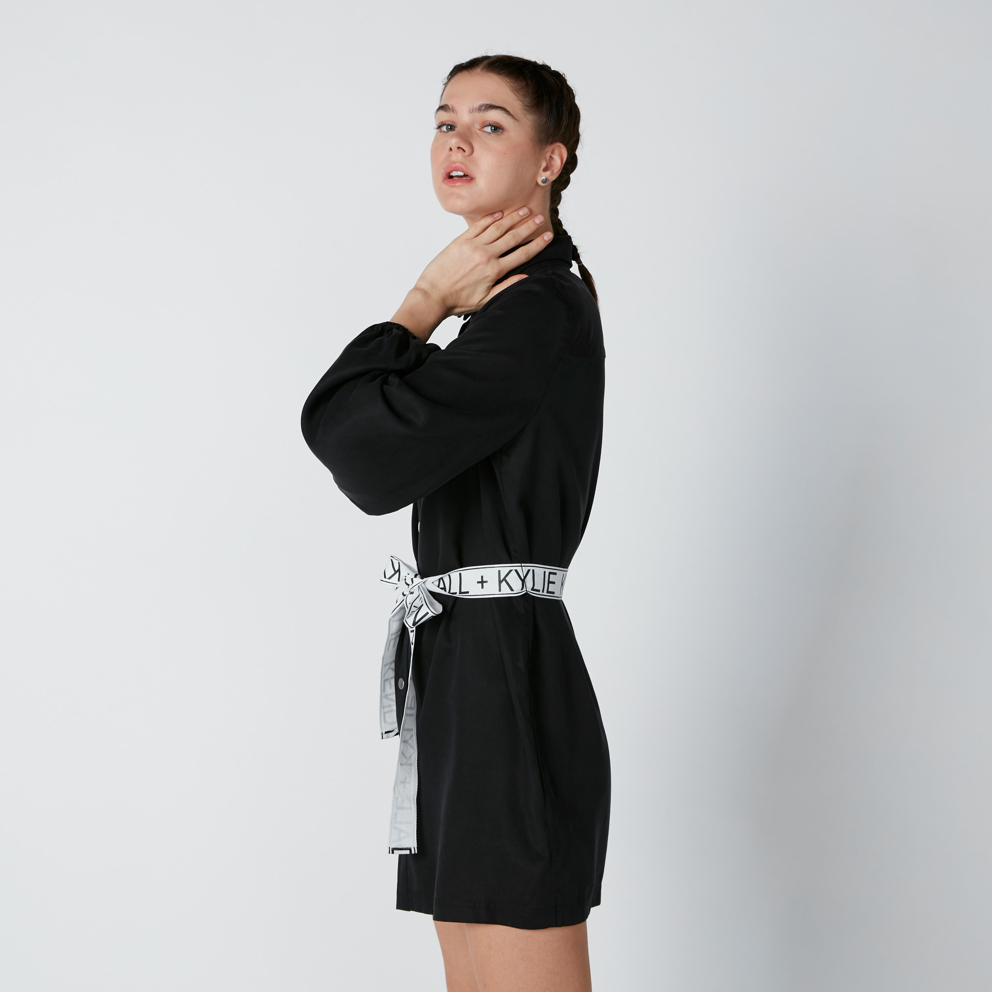 فستان قميص قصير بأكمام طويلة وحزام بطبعات-women-clothing-dresses-image-4