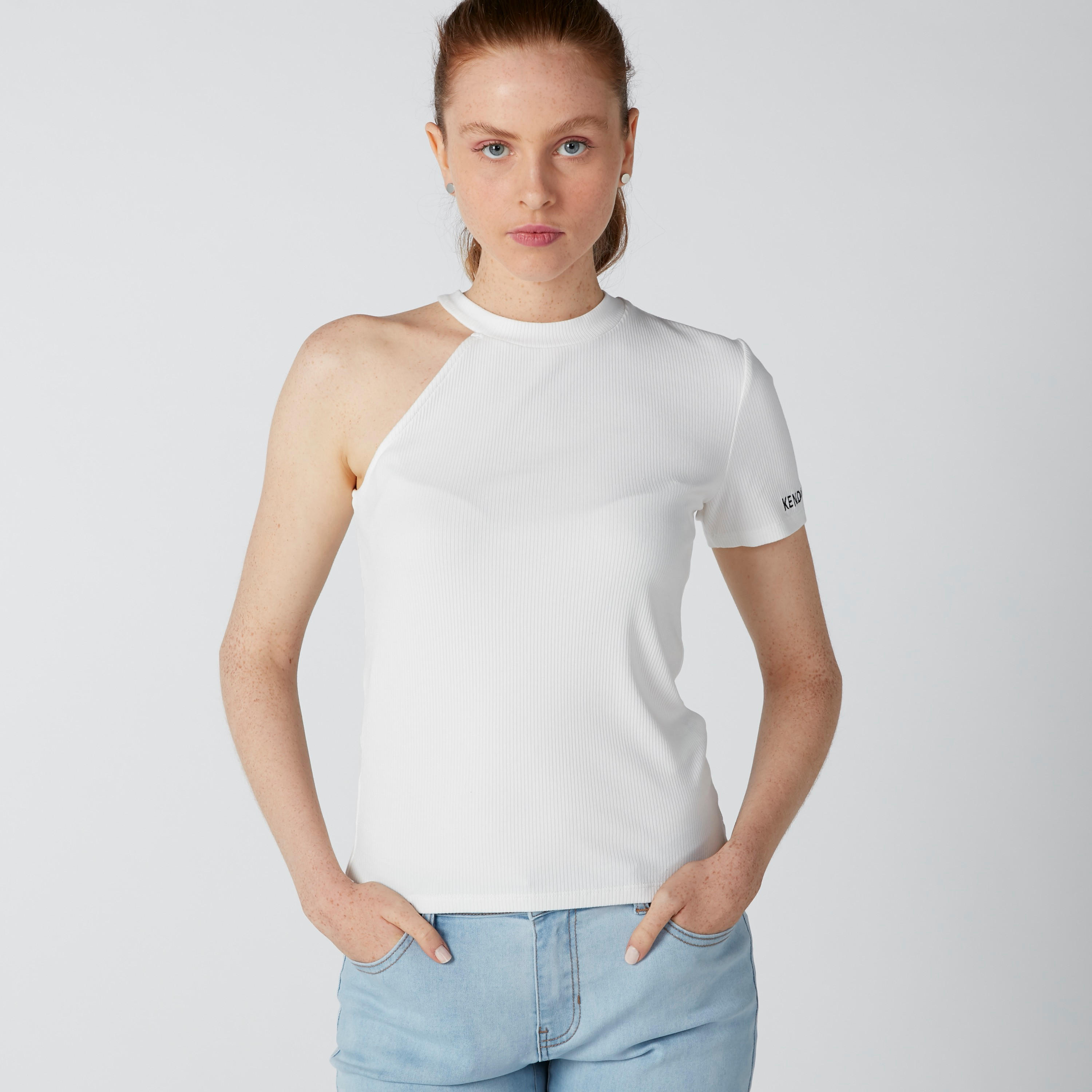Ribbed Top with One Sleeve-women-clothing-shirtsandblouses-blouses-image-4