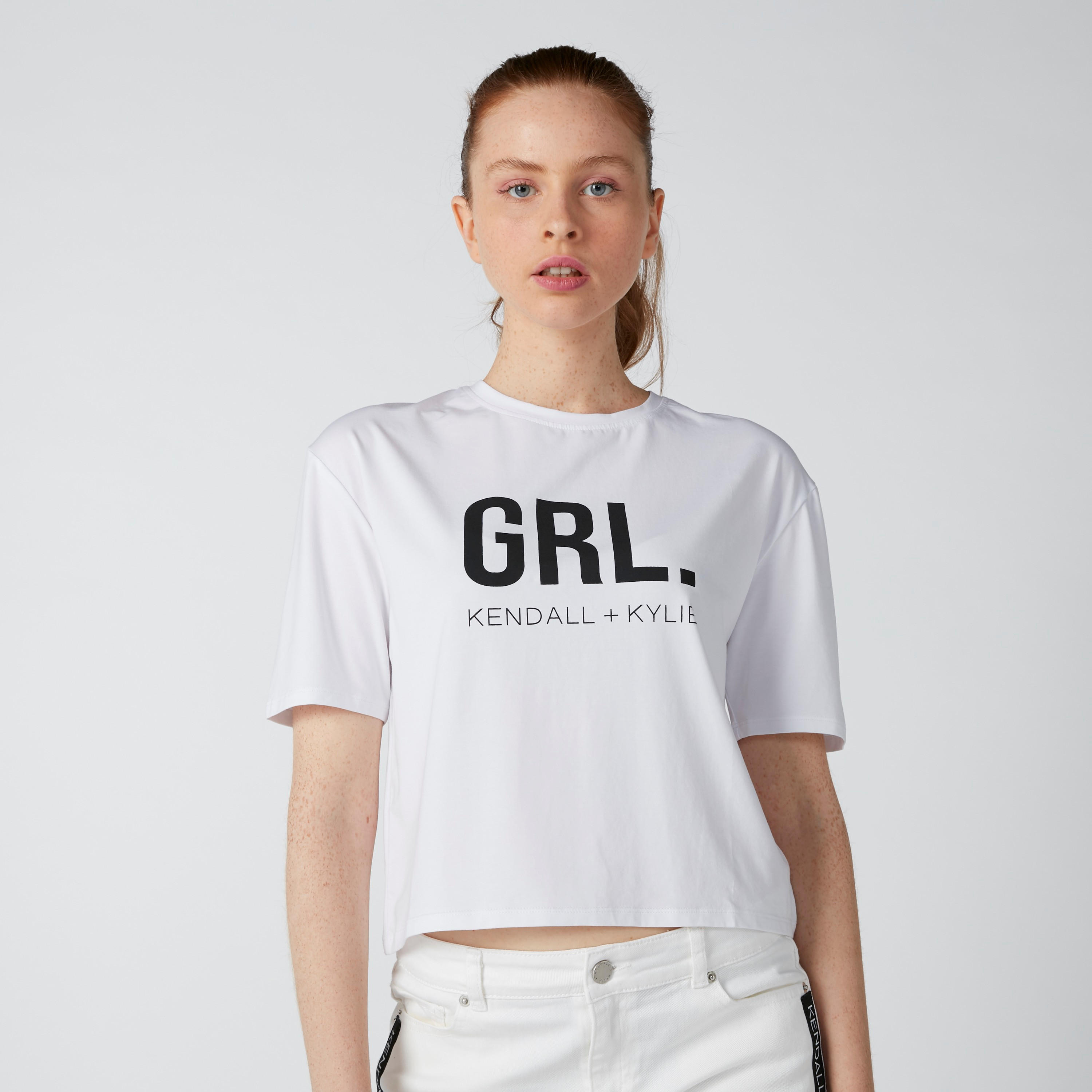 Printed Round Neck T-Shirt with Short Sleeves-women-clothing-tshirts-image-1