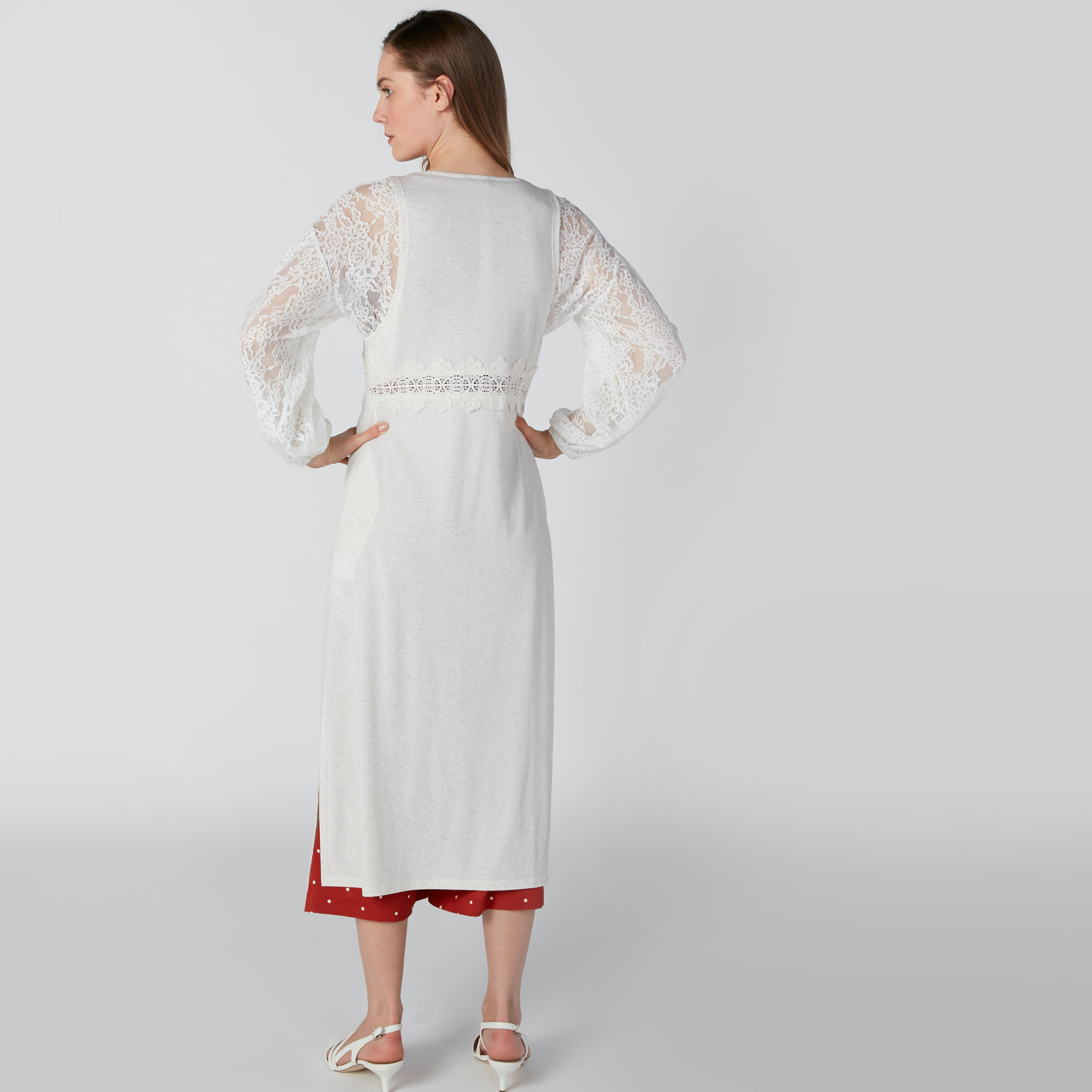 كارديجان طويل بأكمام طويلة وتفاصيل دانتيل-women-winterwear-cardigansandjumpers-cardigans-image-2