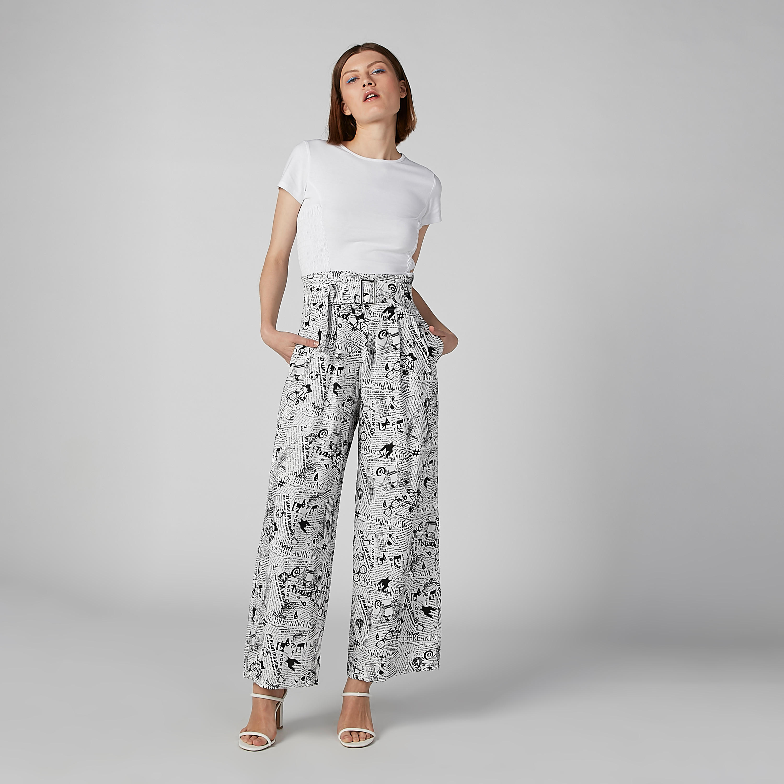 Wide Fit Full Length Printed Palazzo with Pocket Detail and Belt-women-clothing-bottoms-trousers-image-2