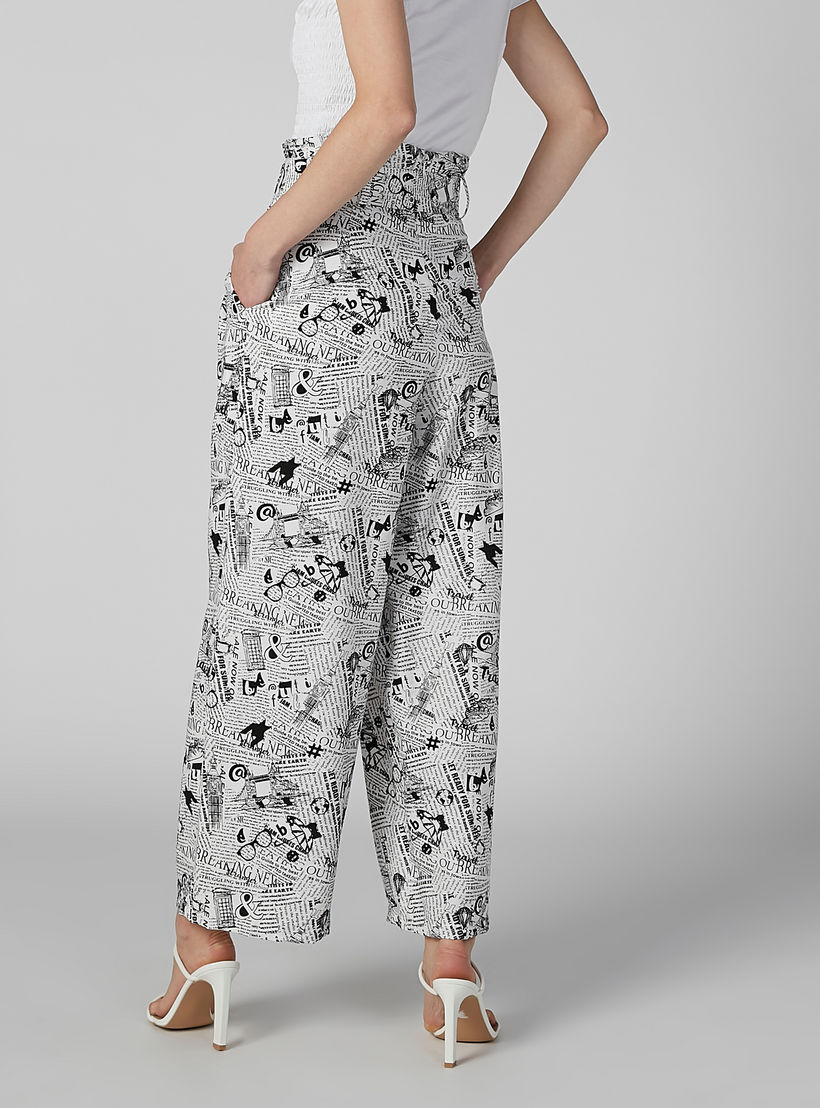 Wide Fit Full Length Printed Palazzo with Pocket Detail and Belt-women-clothing-bottoms-trousers-image-5