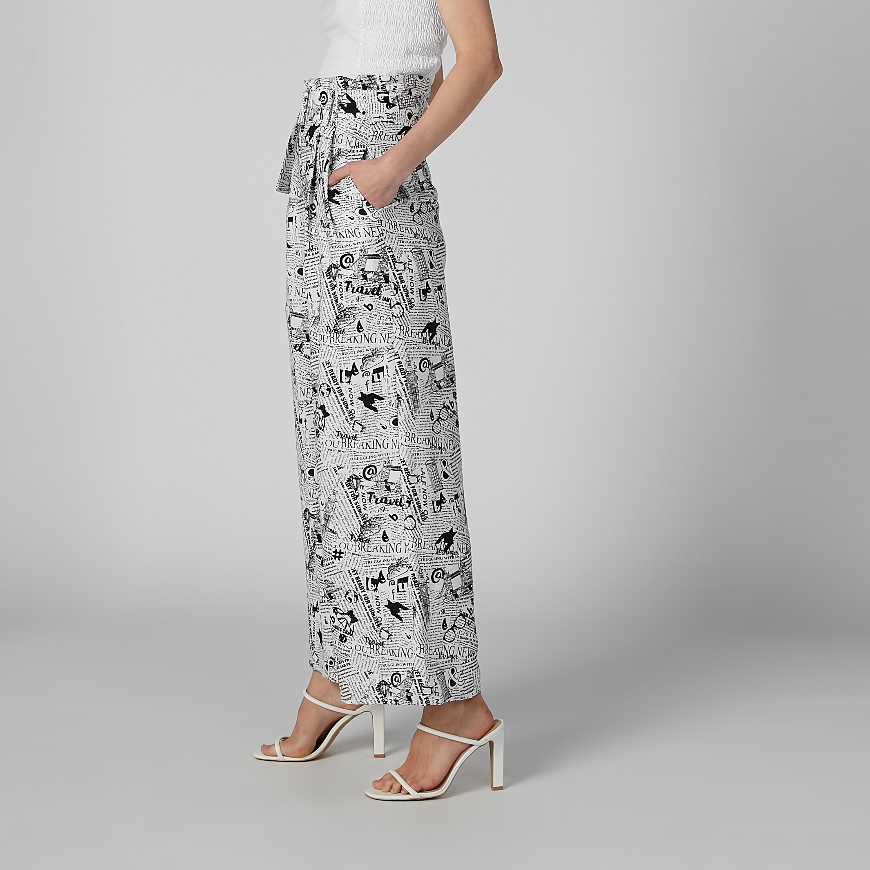 Wide Fit Full Length Printed Palazzo with Pocket Detail and Belt-women-clothing-bottoms-trousers-image-6