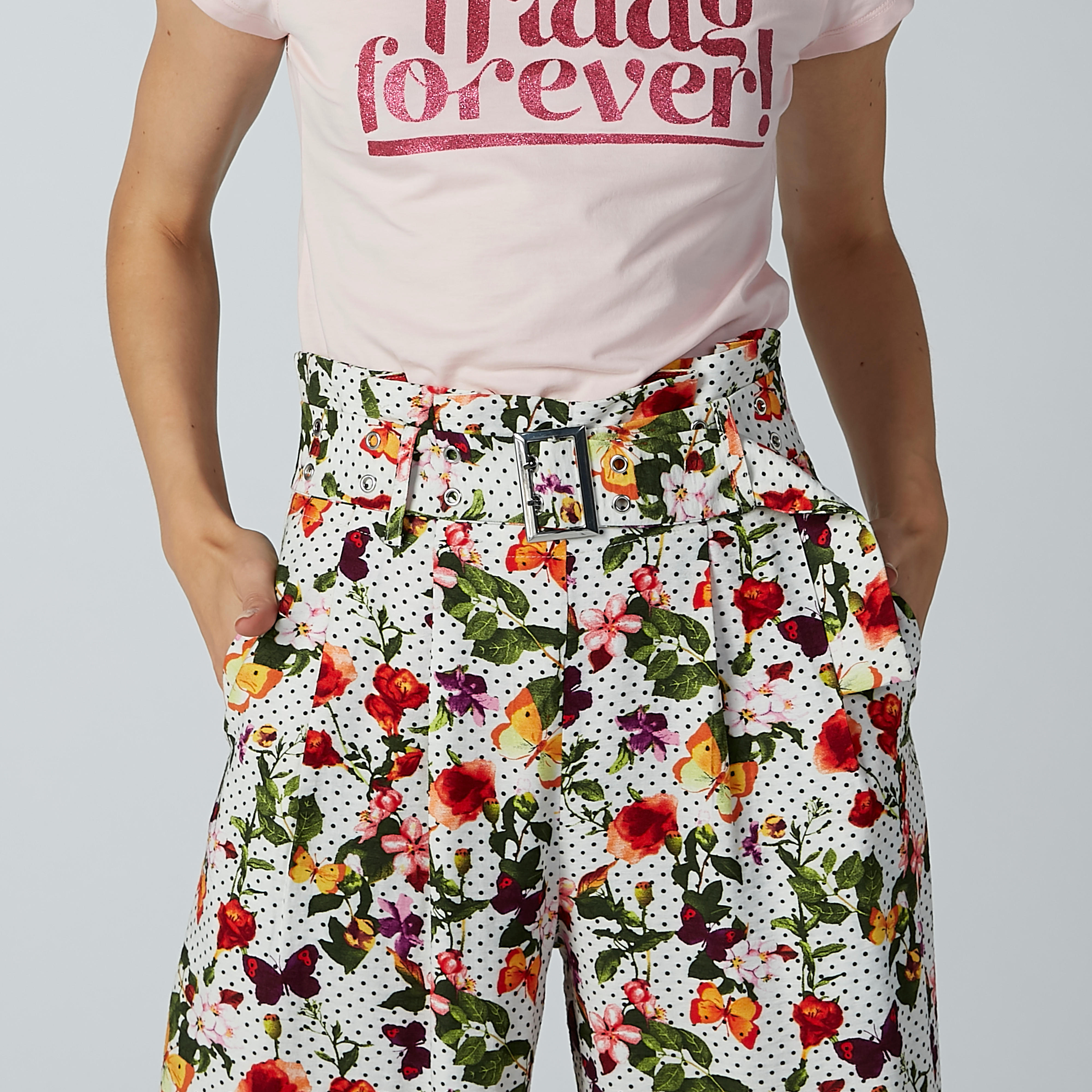 بنطال بالازو بقصّة واسعة وجيوب وحزام وطبعات-women-clothing-bottoms-trousers-image-2