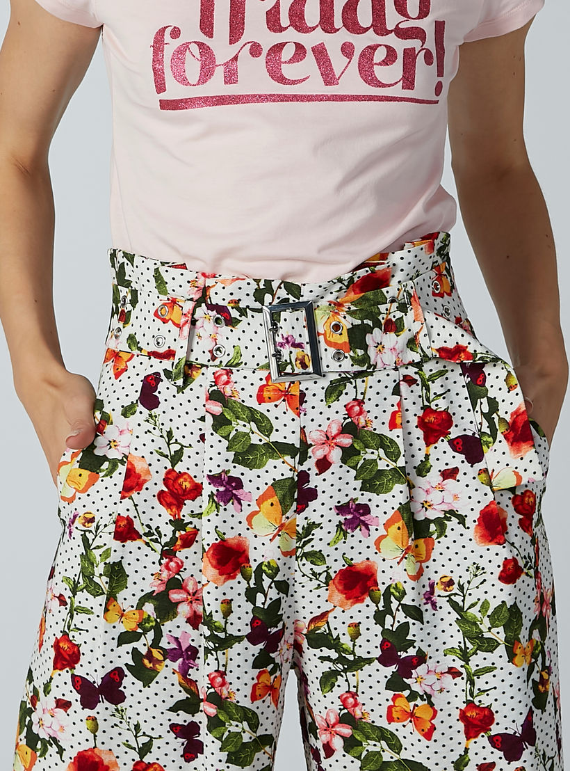 بنطال بالازو بقصّة واسعة وجيوب وحزام وطبعات-women-clothing-bottoms-trousers-image-2