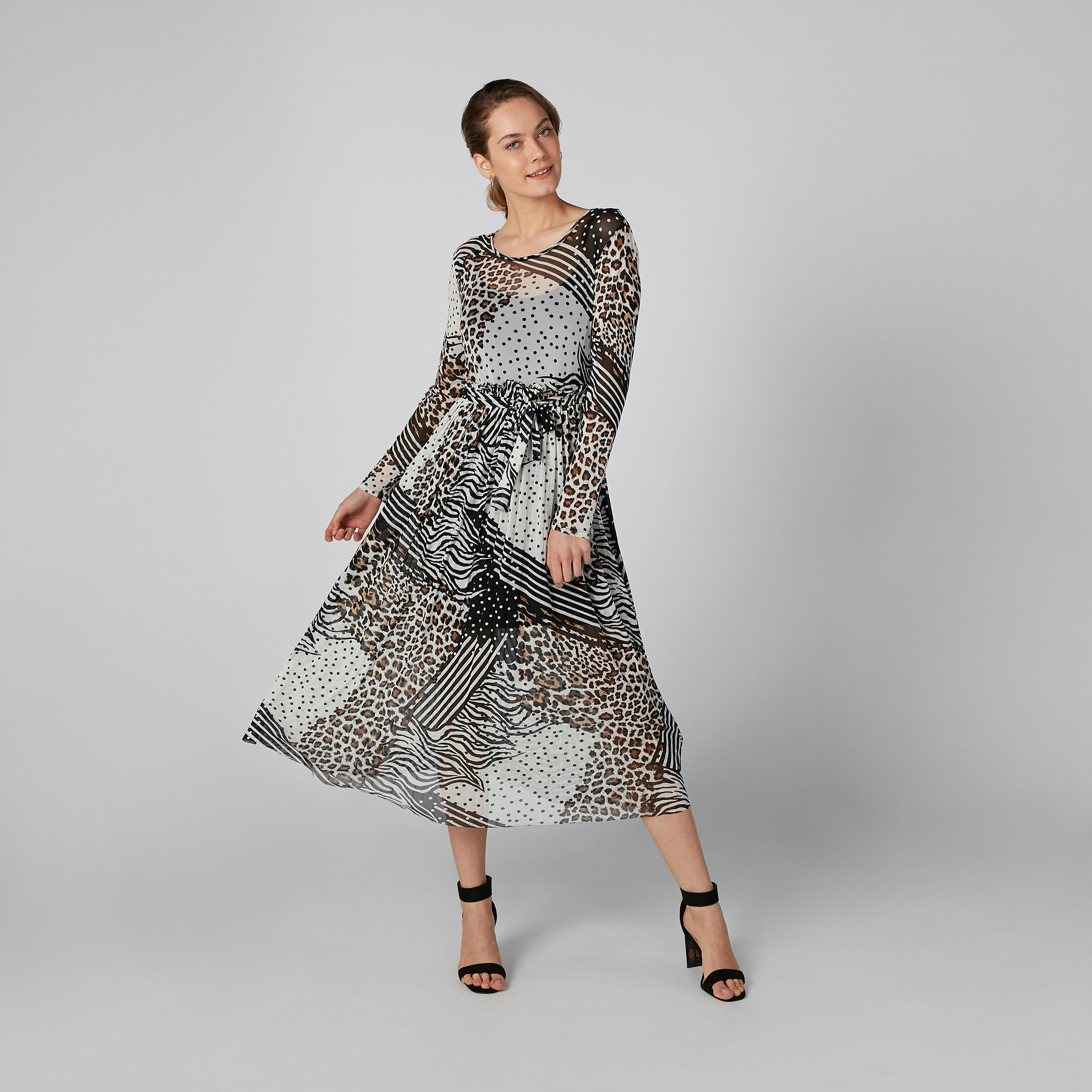 فستان متوسط الطول بأكمام طويلة وطبعات حيوانات-women-clothing-dresses-image-3