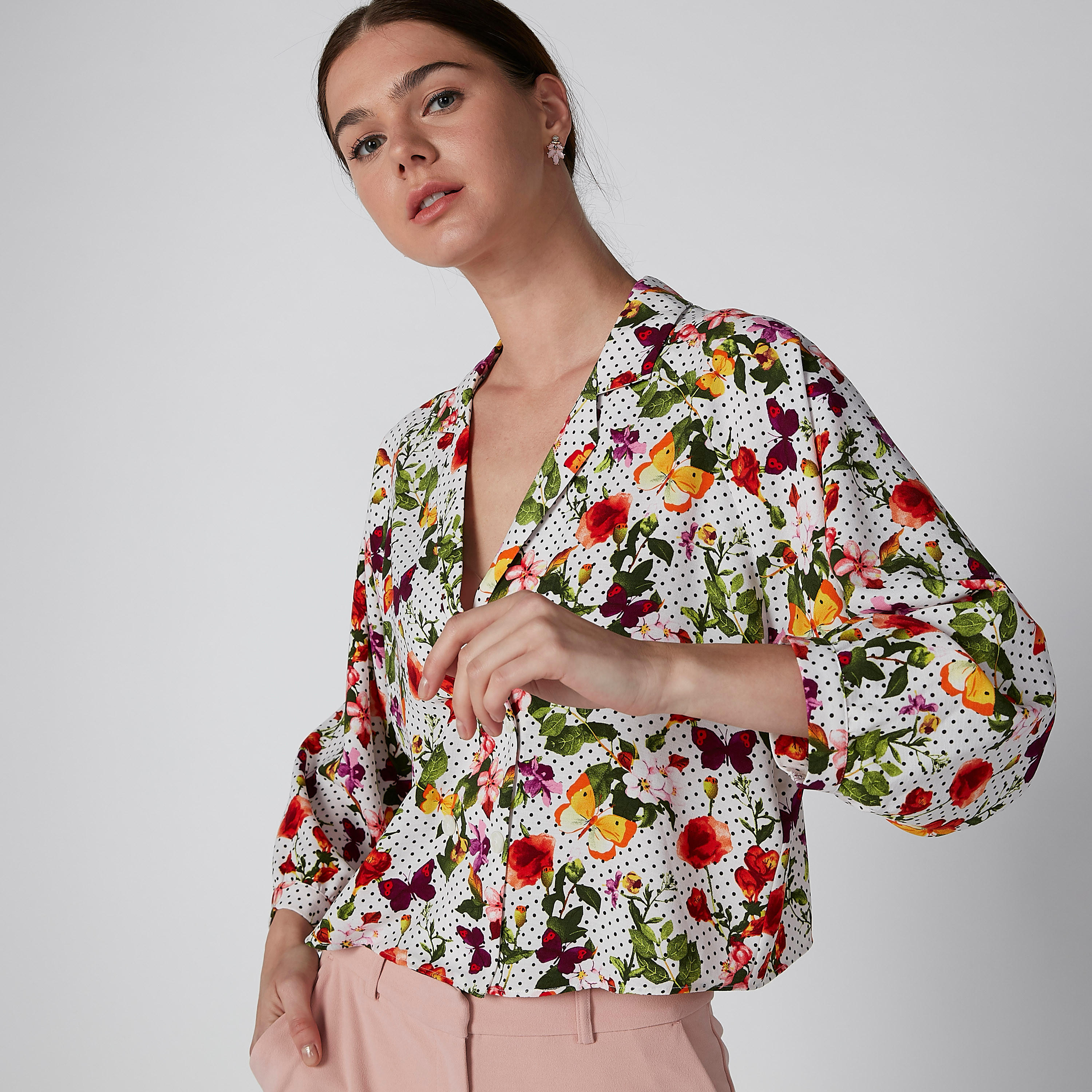 Printed Shirt with Long Sleeves and Complete Placket-women-clothing-shirtsandblouses-shirts-image-4