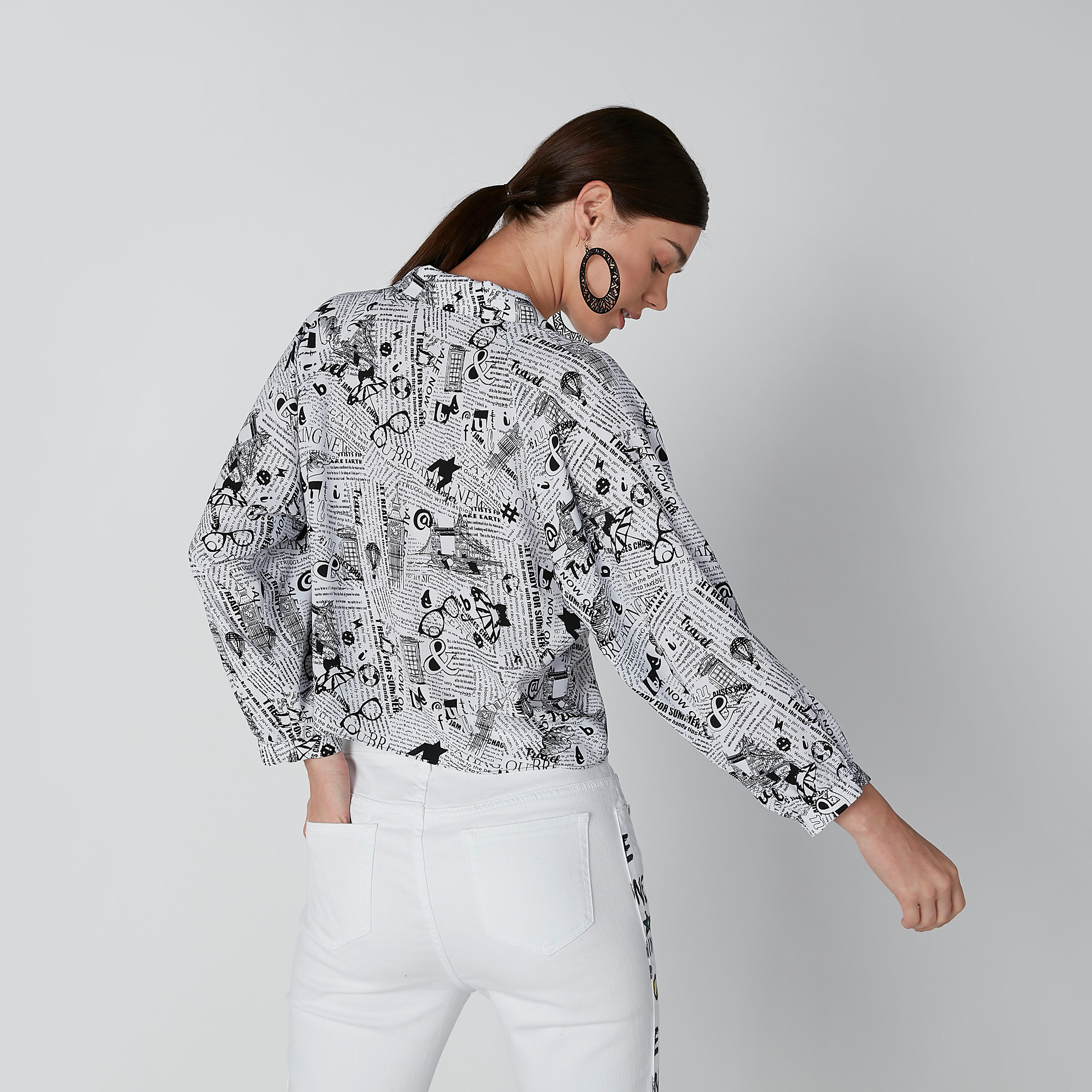 Printed Top with Button Closure and Long Sleeves-women-clothing-shirtsandblouses-blouses-image-2