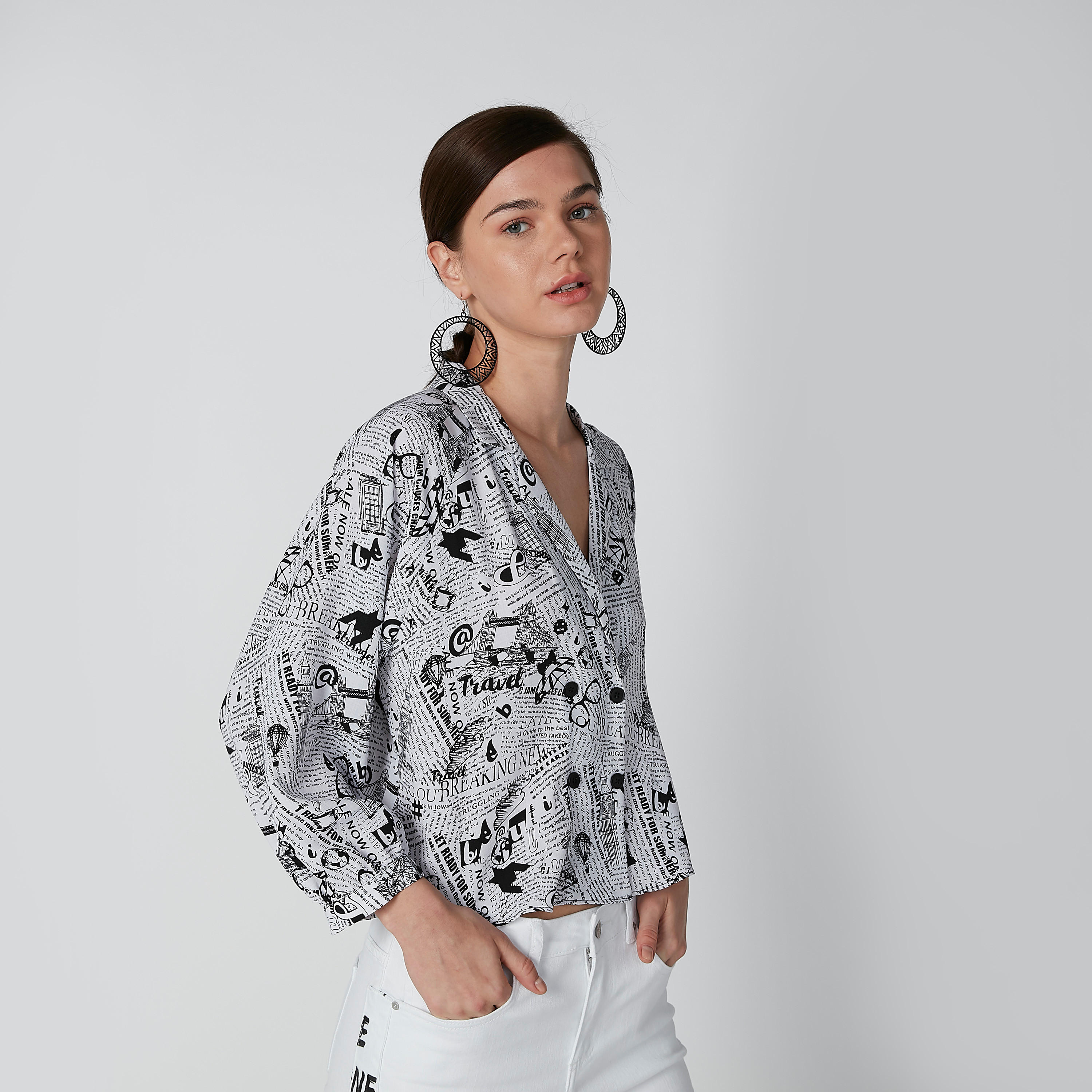 Printed Top with Button Closure and Long Sleeves-women-clothing-shirtsandblouses-blouses-image-4