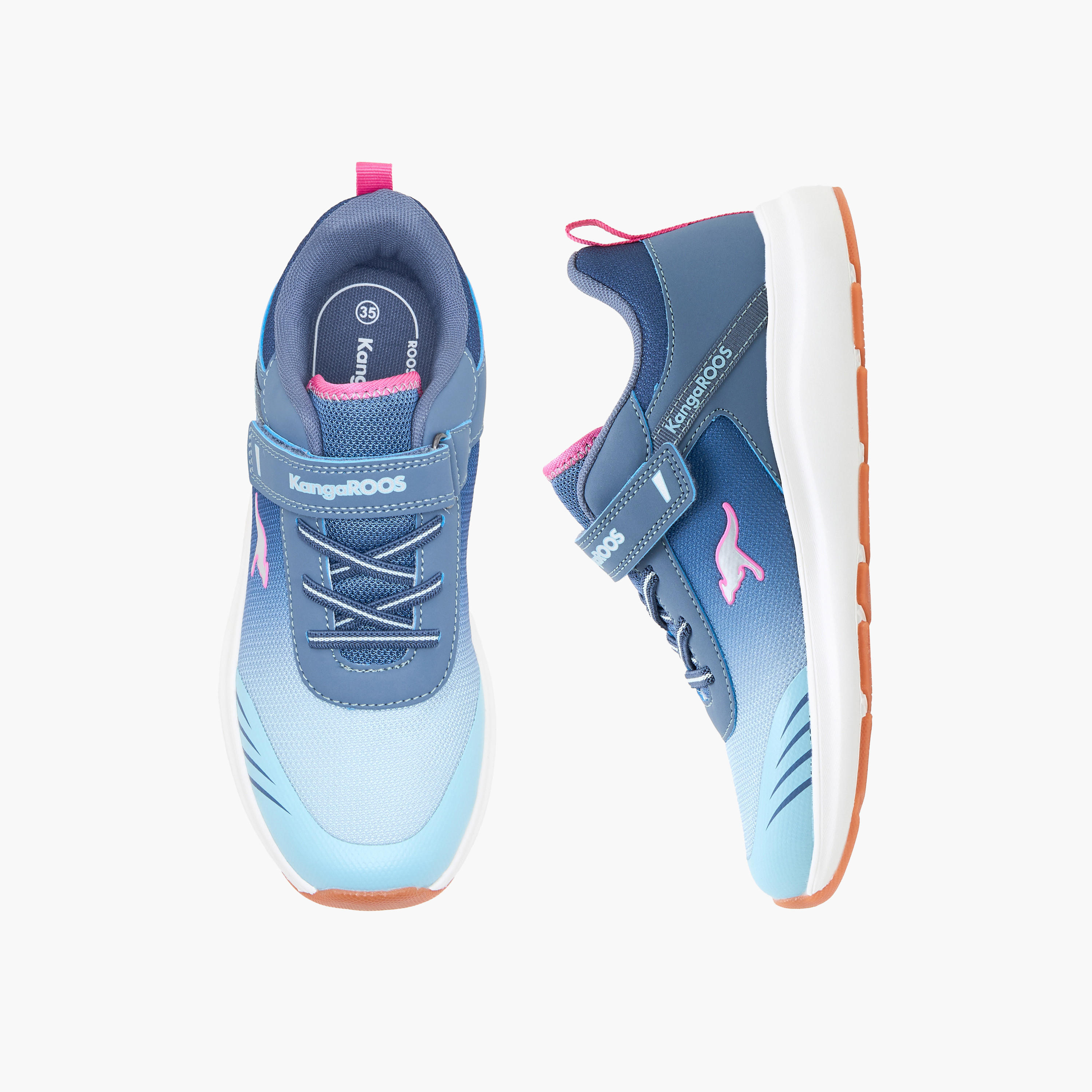 KangaROOS Girls Hook & Loop Sports Shoes-girls-shoes-sports-image-1