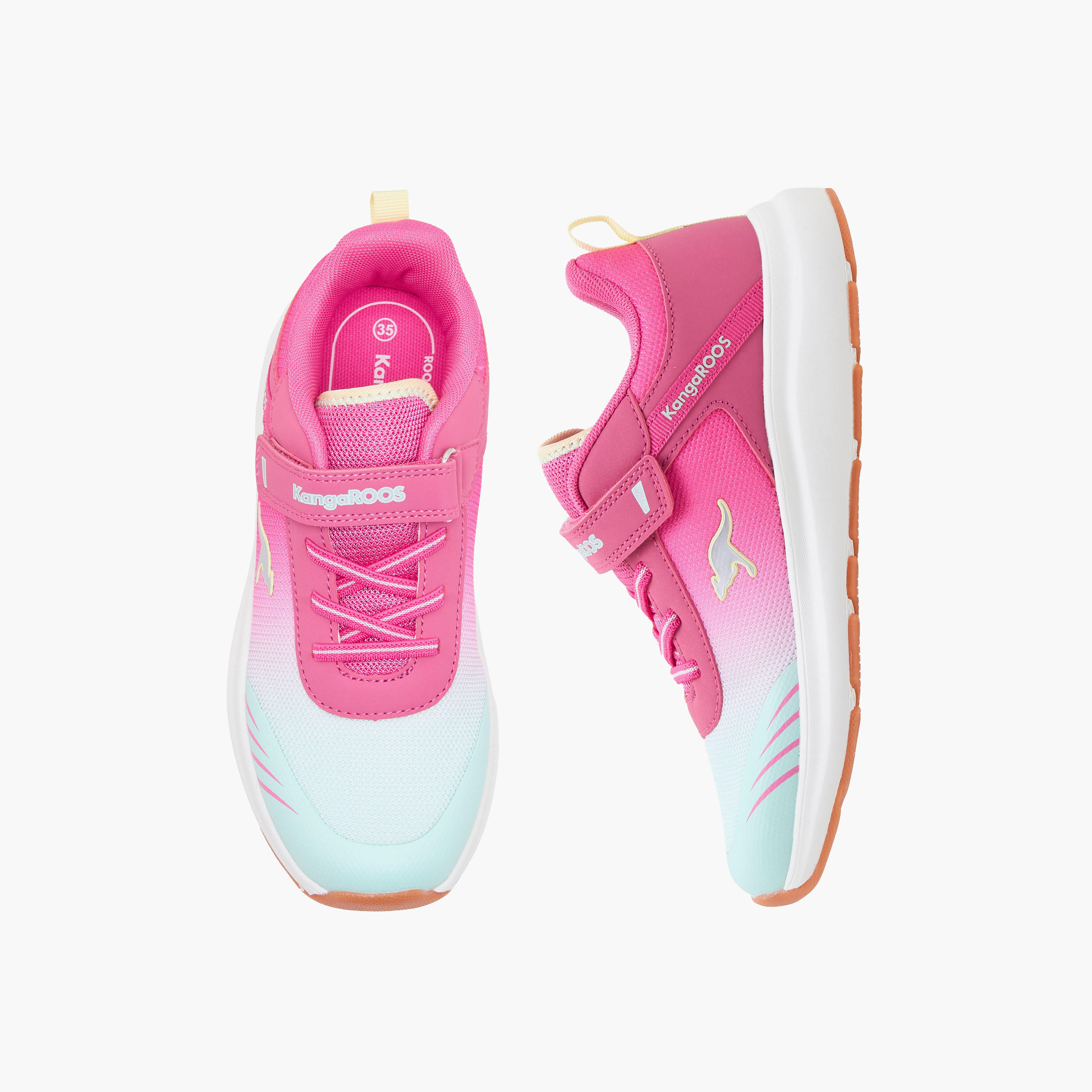 KangaROOS Girls Hook & Loop Sports Shoes-girls-shoes-sports-image-1