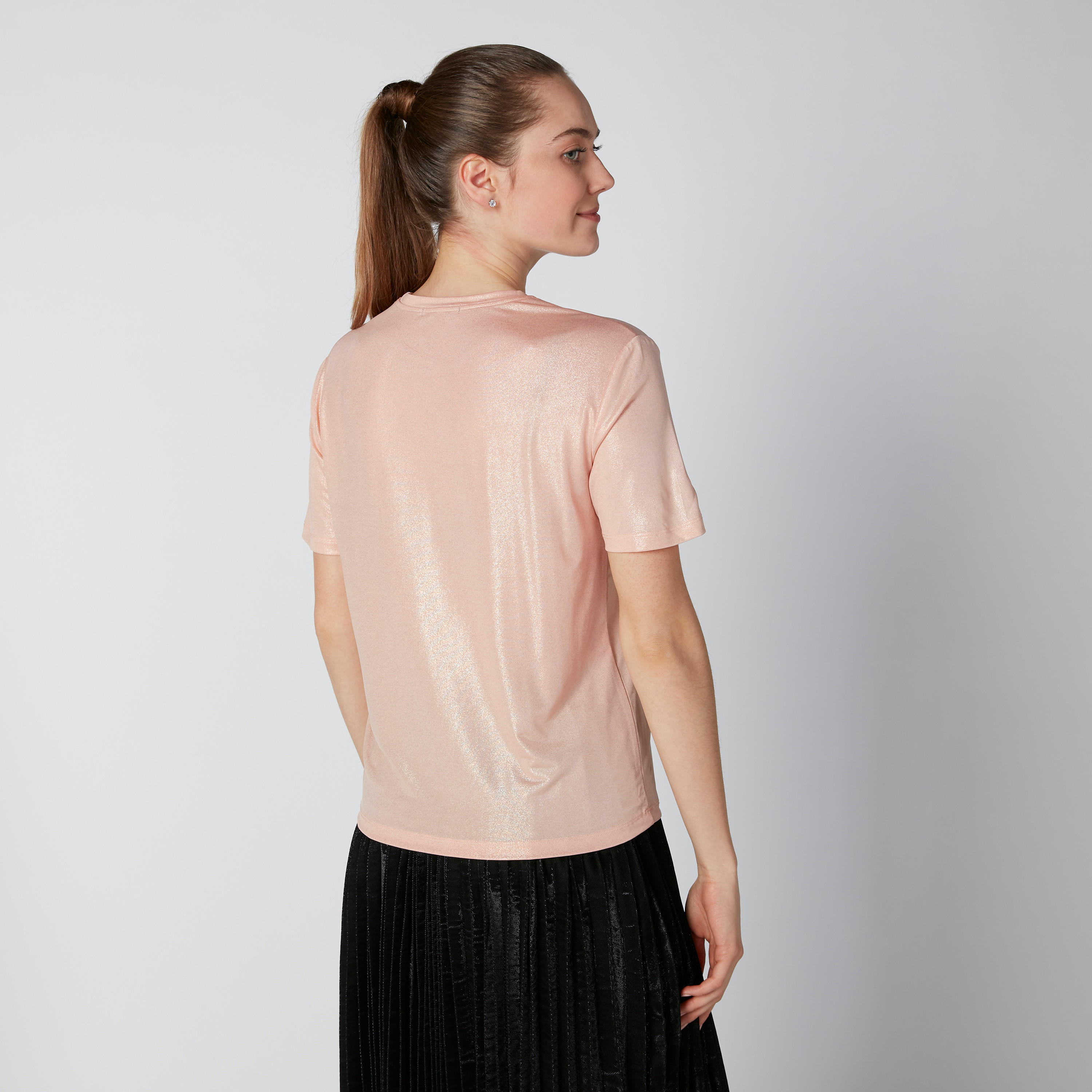 Printed T-shirt with Crew Neck and Short Sleeves-women-clothing-tshirts-image-2