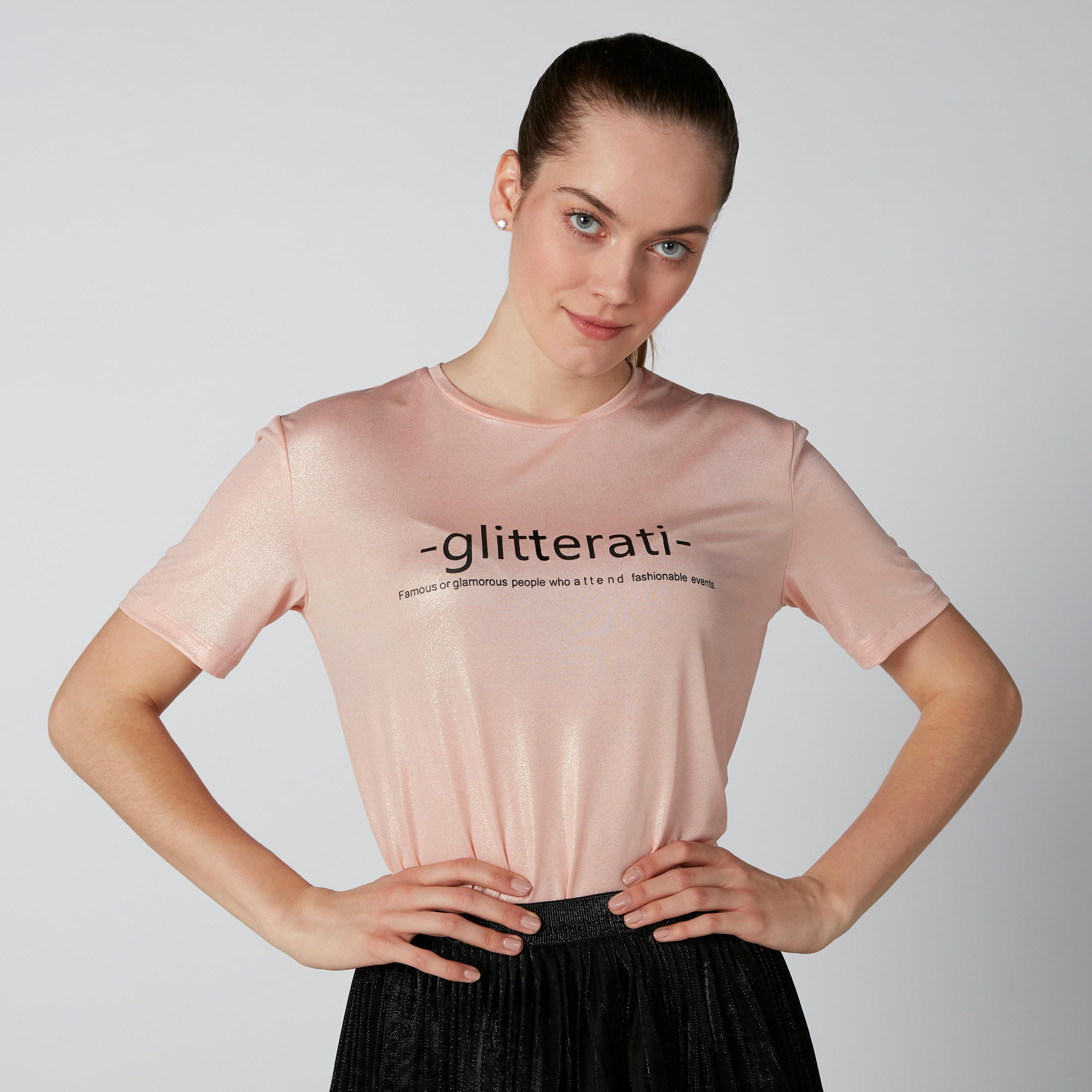 Printed T-shirt with Crew Neck and Short Sleeves-women-clothing-tshirts-image-3