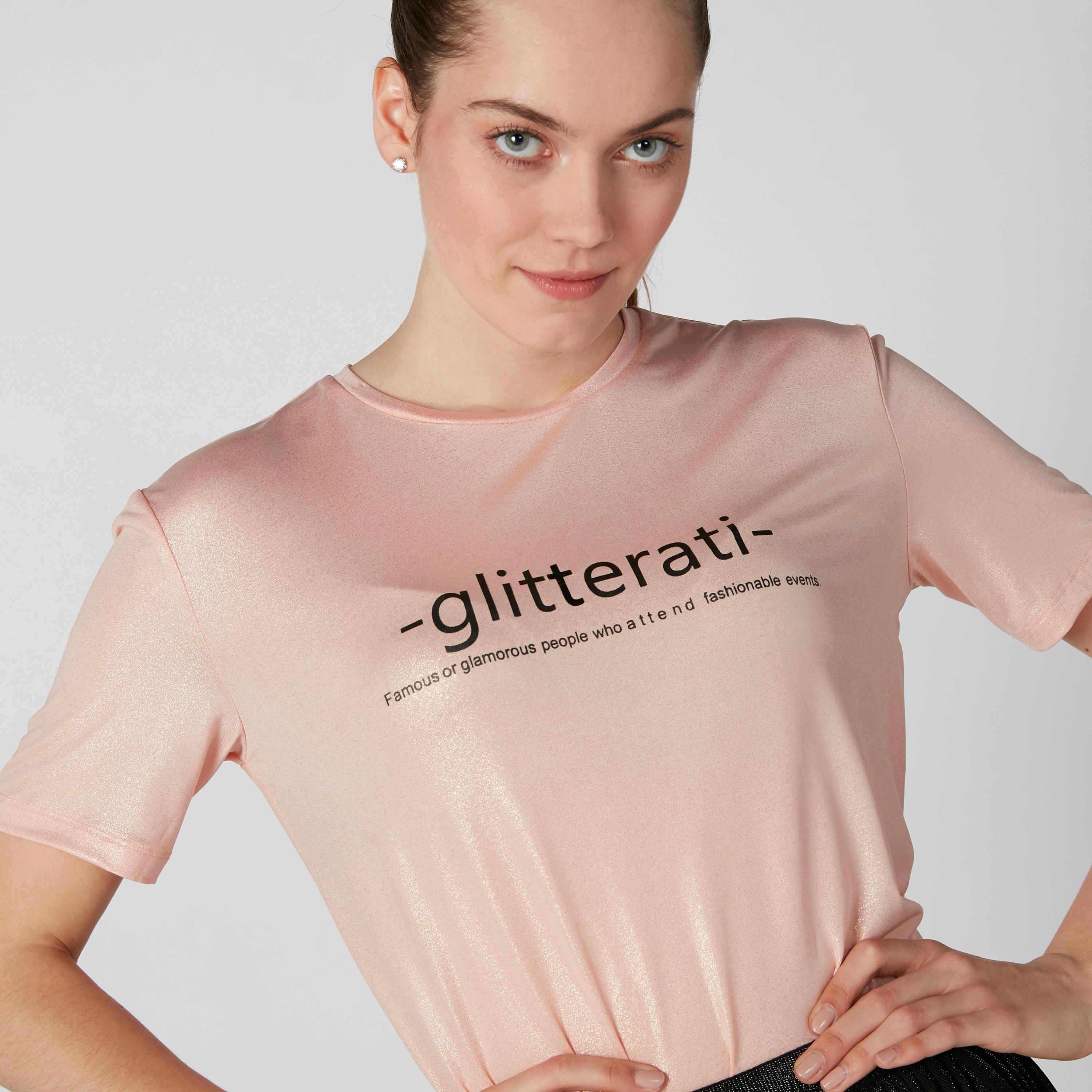 Printed T-shirt with Crew Neck and Short Sleeves-women-clothing-tshirts-image-4