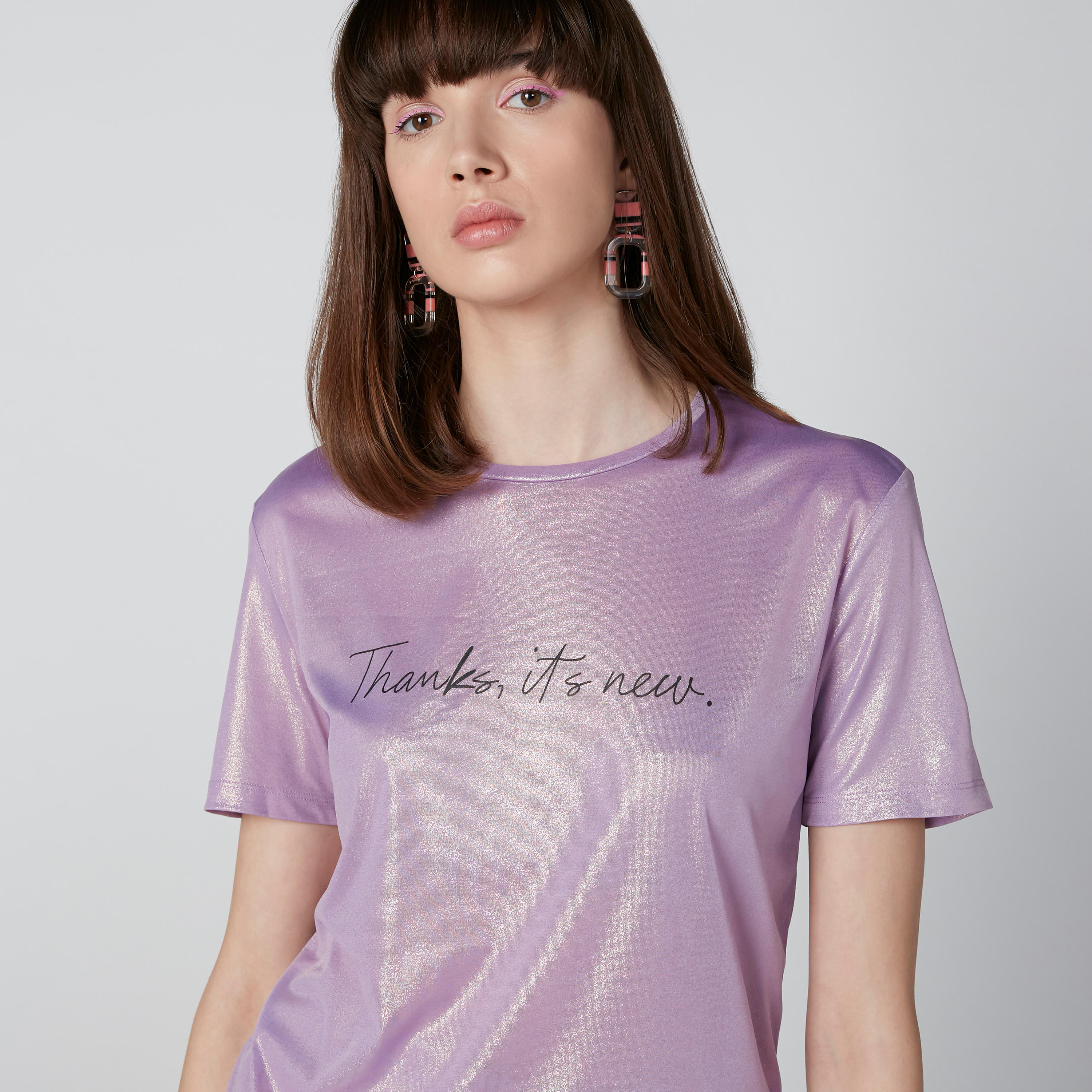 تيشيرت بياقة ضيقة وأكمام قصيرة-women-clothing-tshirts-image-2