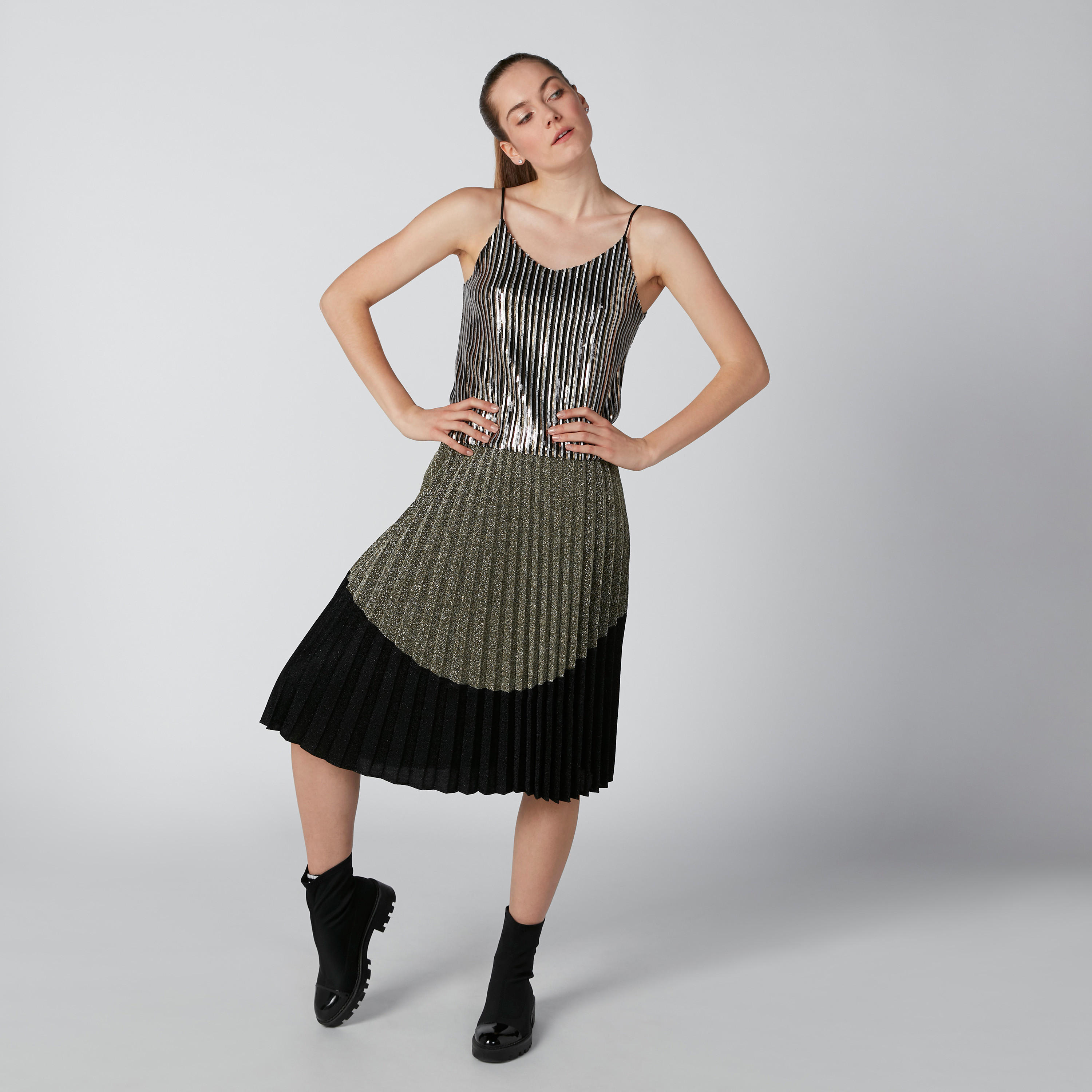 Textured Midi Skirt with Pleats-women-clothing-bottoms-skirts-image-1