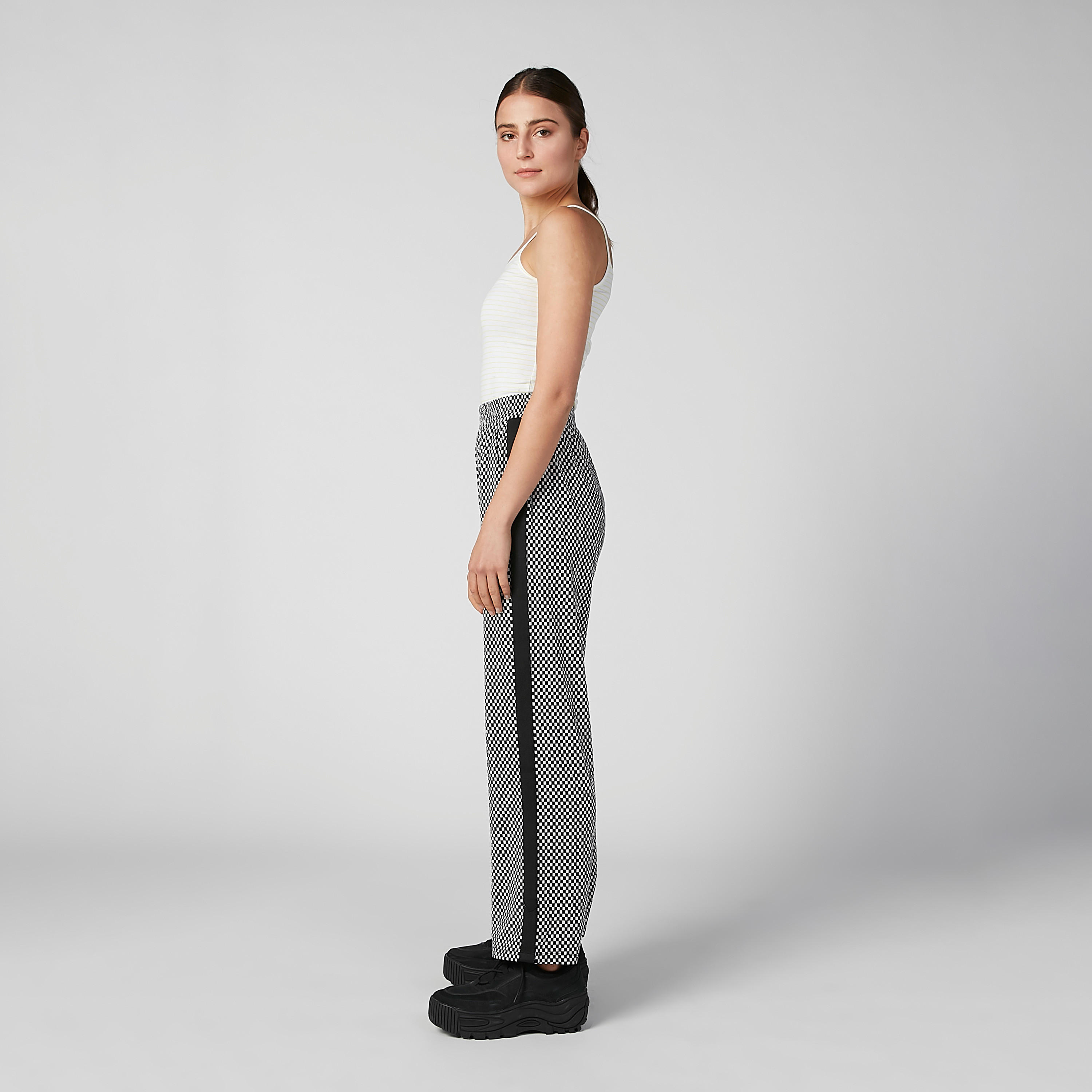 بنطال كاروهات طويل بجيوب وشريطة-women-clothing-bottoms-trousers-image-2